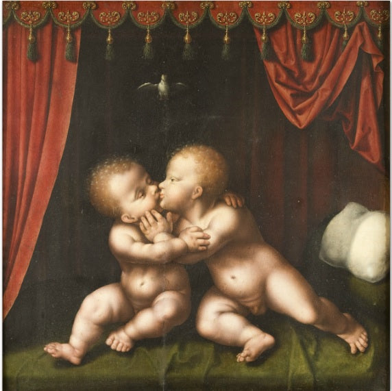 Les saints Enfants s'embrassant - Joos van Cleve