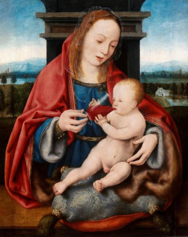 Vierge à l'Enfant avec le vin - Joos van Cleve