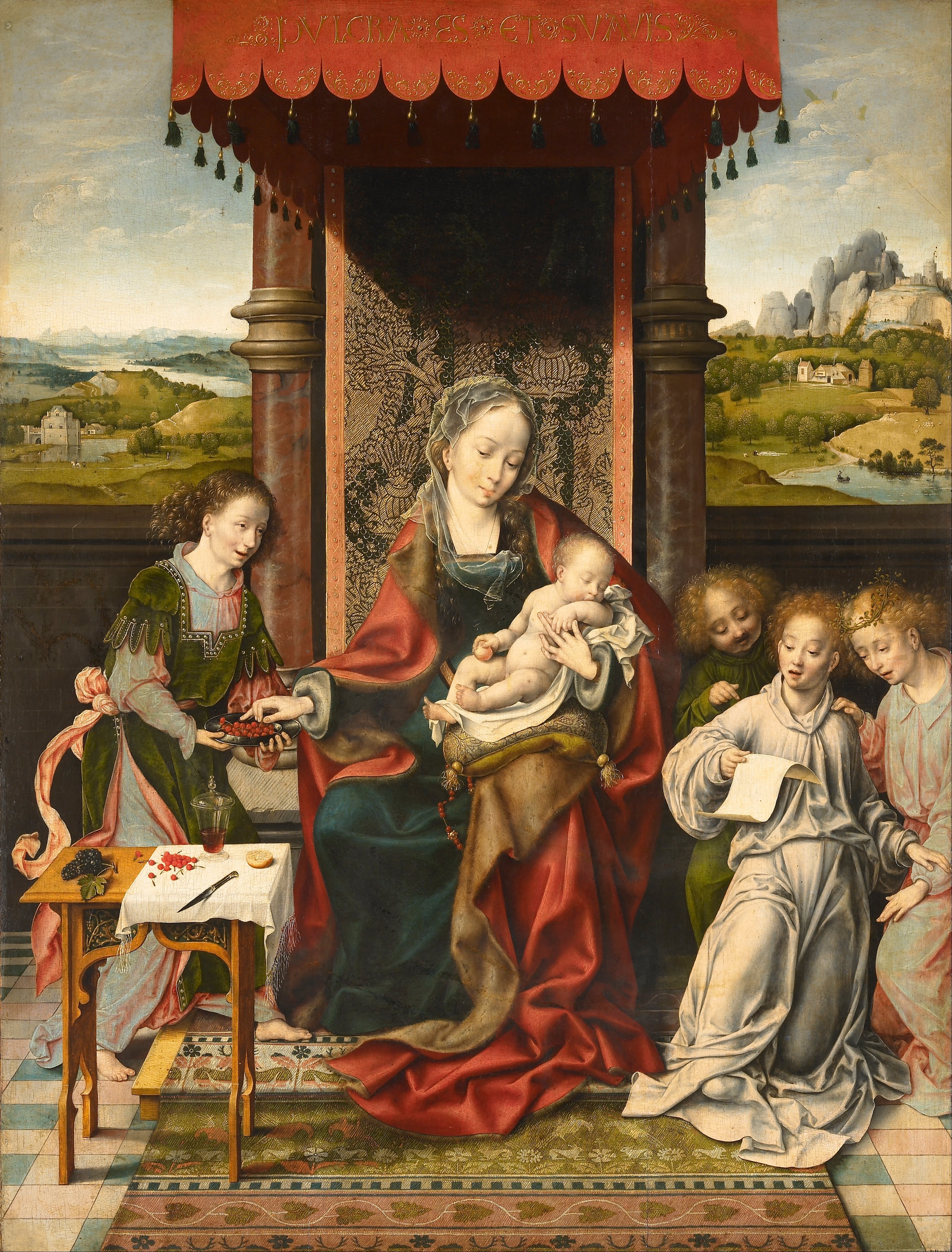 La Vierge à l'Enfant avec des anges - Joos van Cleve