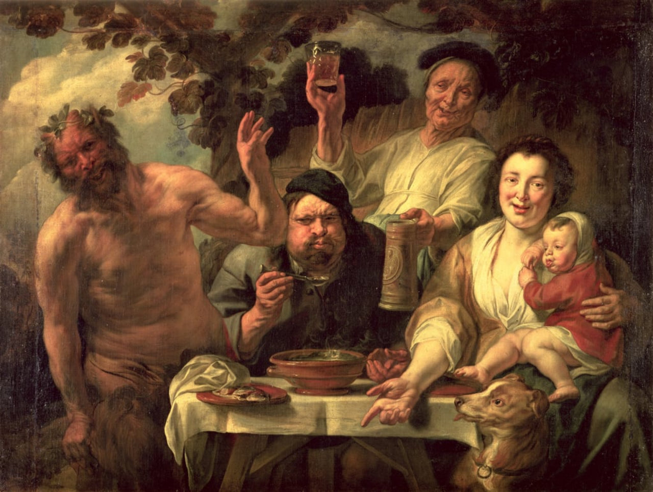 Satyre et le Paysan - Jacob Jordaens1