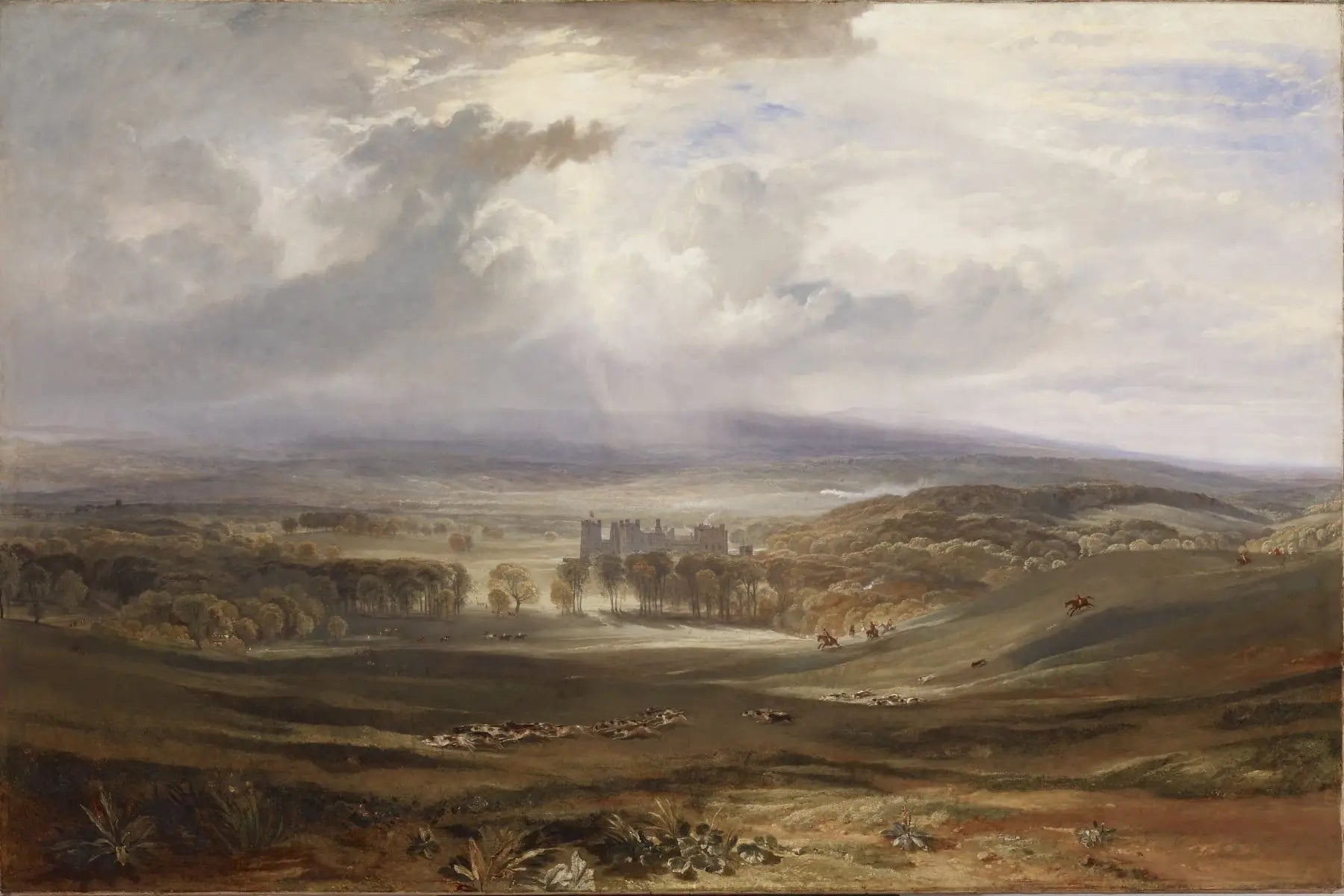 Reproduction du tableau « Raby Castle, the Seat of the Earl of Darlington - J. M. W. Turner » par Alpha Reproduction en peinture à l’huile
