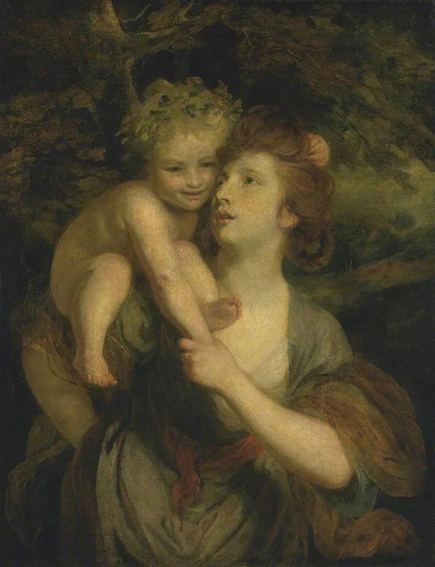 Mme Hartley en nymphe avec un jeune Bacchus - Joshua Reynolds - Alpha Reproduction