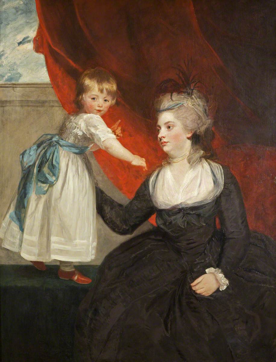 L'honorable Frances Courtenay, Lady Honywood (née en 1763) et sa fille - Joshua Reynolds