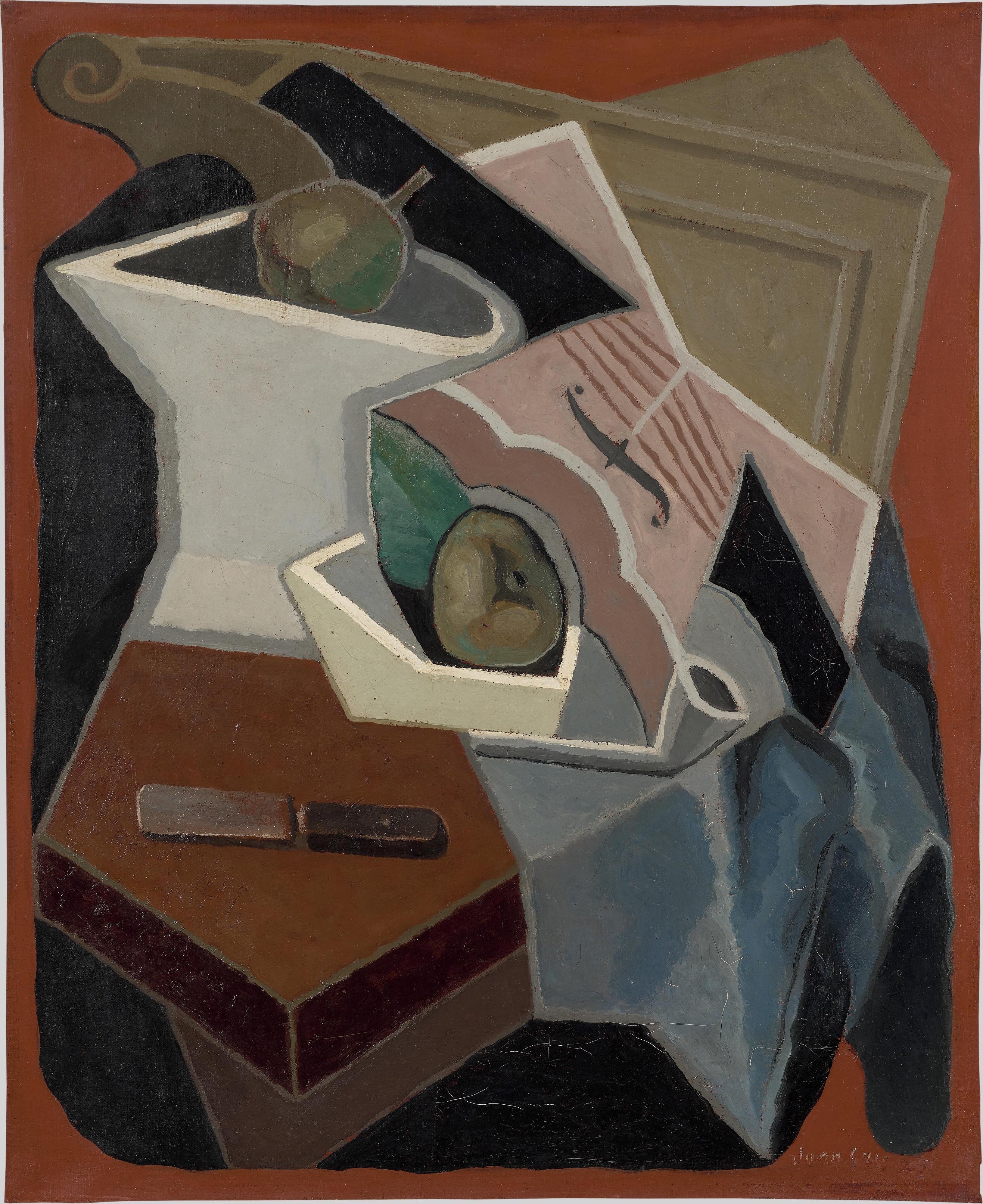 Violon et plat de fruits - Juan Gris