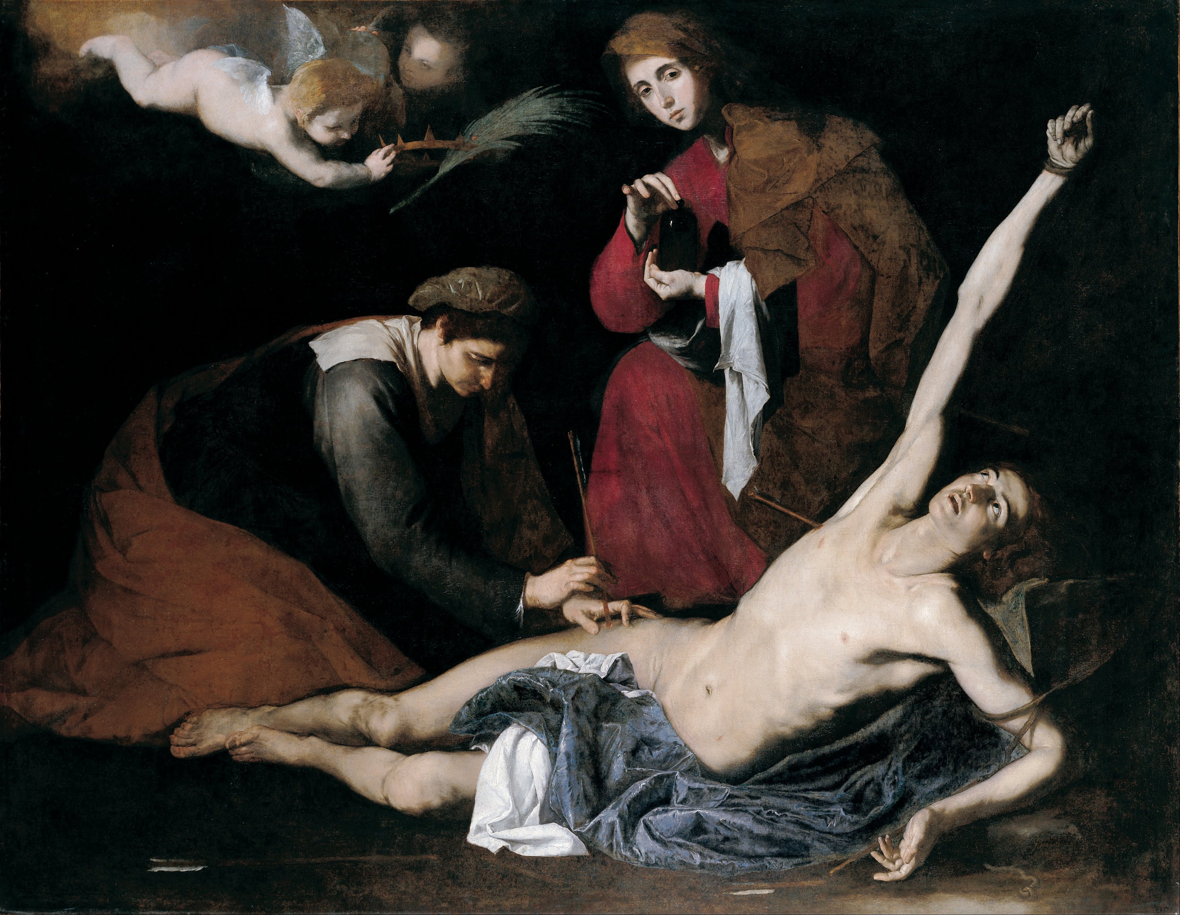 Saint Sébastien soigné par les saintes femmes - Jusepe de Ribera