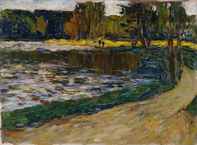 Reproduction du tableau « Munich - Jardin anglais - Vassily Kandinsky » par Alpha Reproduction en peinture à l’huile