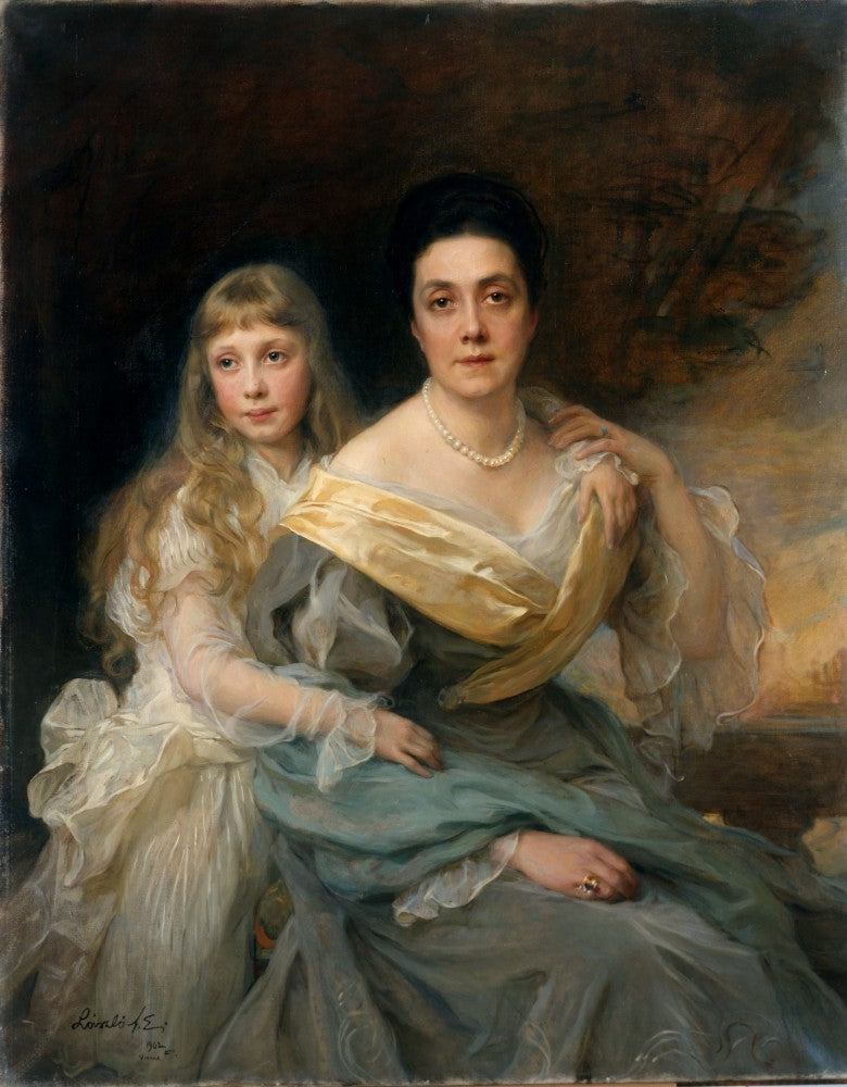 דיוקן של גברת ובתה - פיליפ דה לאסלו