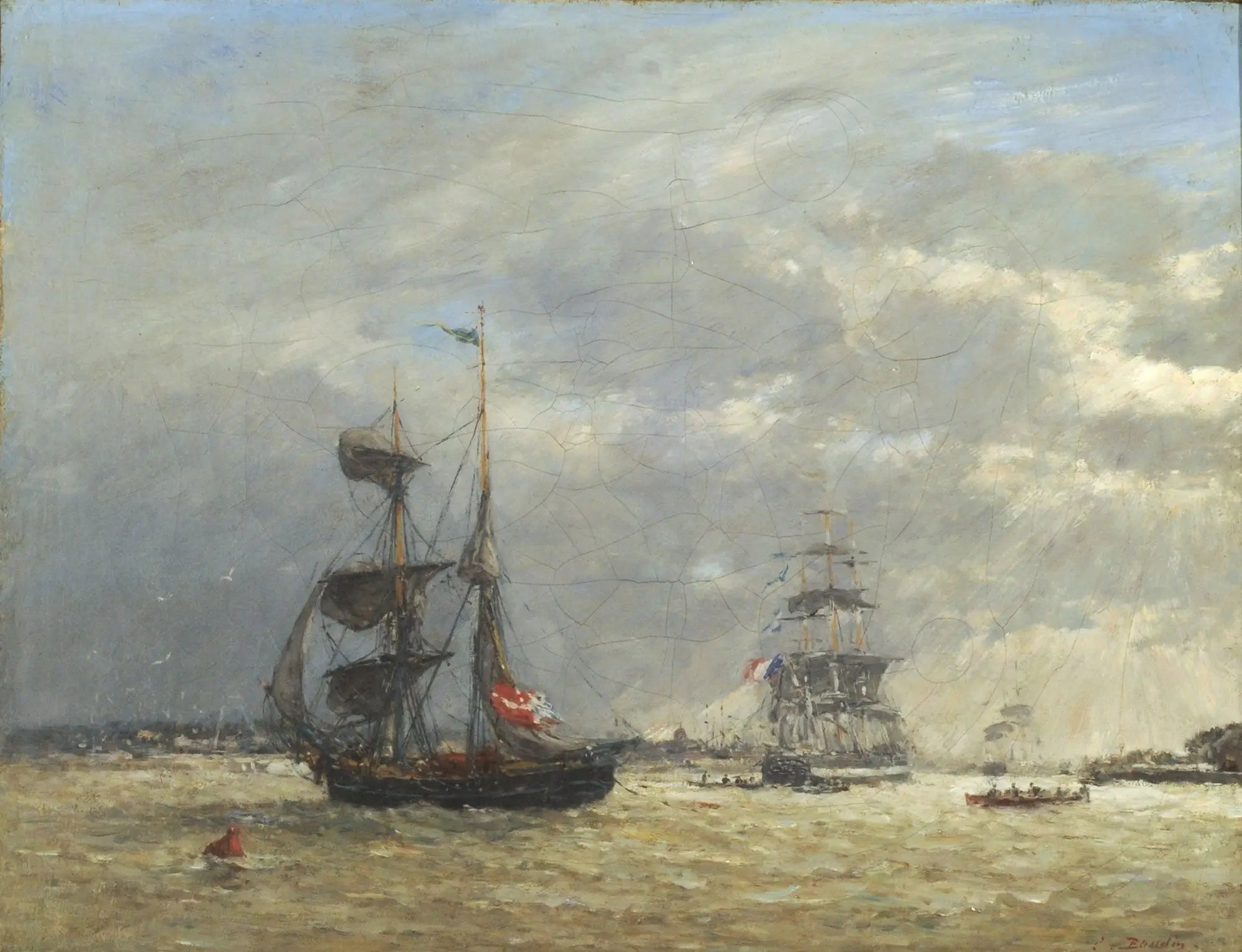 Reproduction du tableau « L'Escaut par temps orageux - Eugène Boudin » par Alpha Reproduction en peinture à l’huile