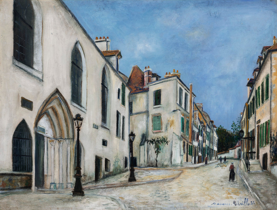 L'Hôpital de Provins, Le Grand Hôtel Dieu et la Rue Saint-Thibault (1919) - Maurice Utrillo