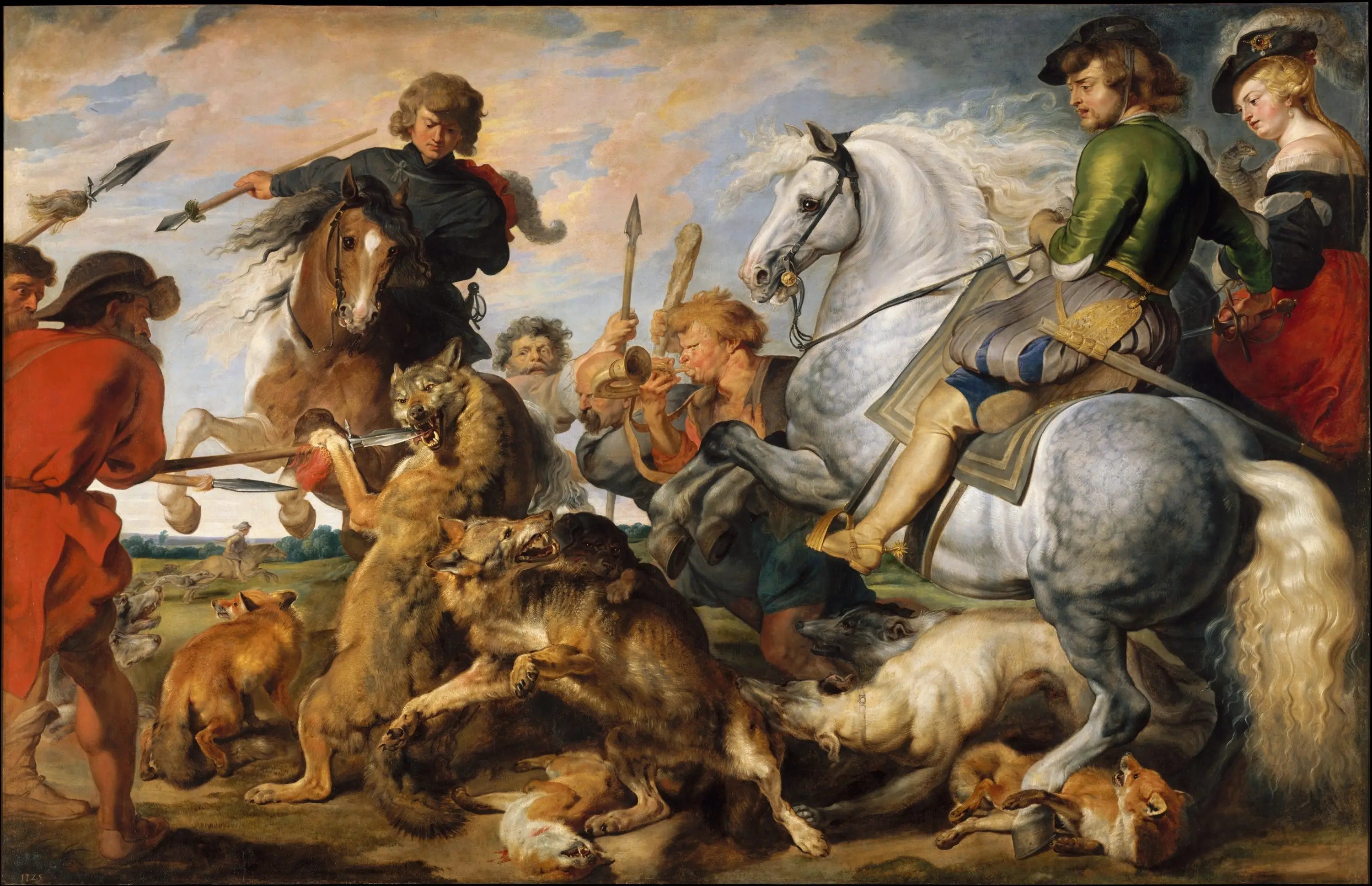 La Chasse au loup et au renard - Peter Paul Rubens - Alpha Reproduction