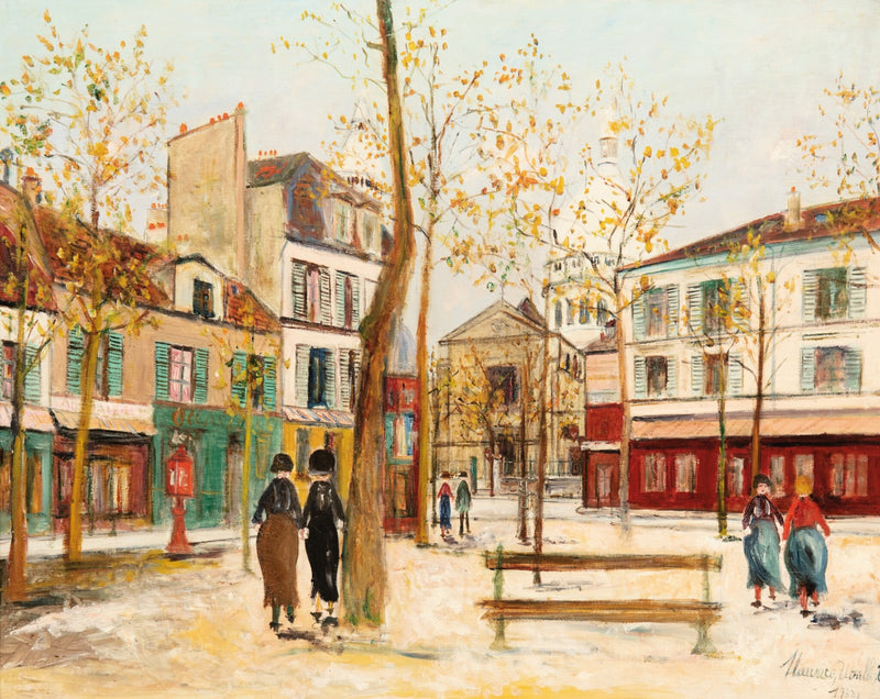 La Place du Tertre à Montmartre (1932) - Maurice Utrillo