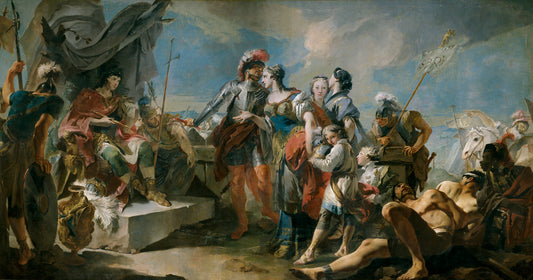 Reproduction du tableau « La Reine Zénobie devant l'Empereur Aurélien - Giovanni Battista Tiepolo » par Alpha Reproduction en peinture à l’huile