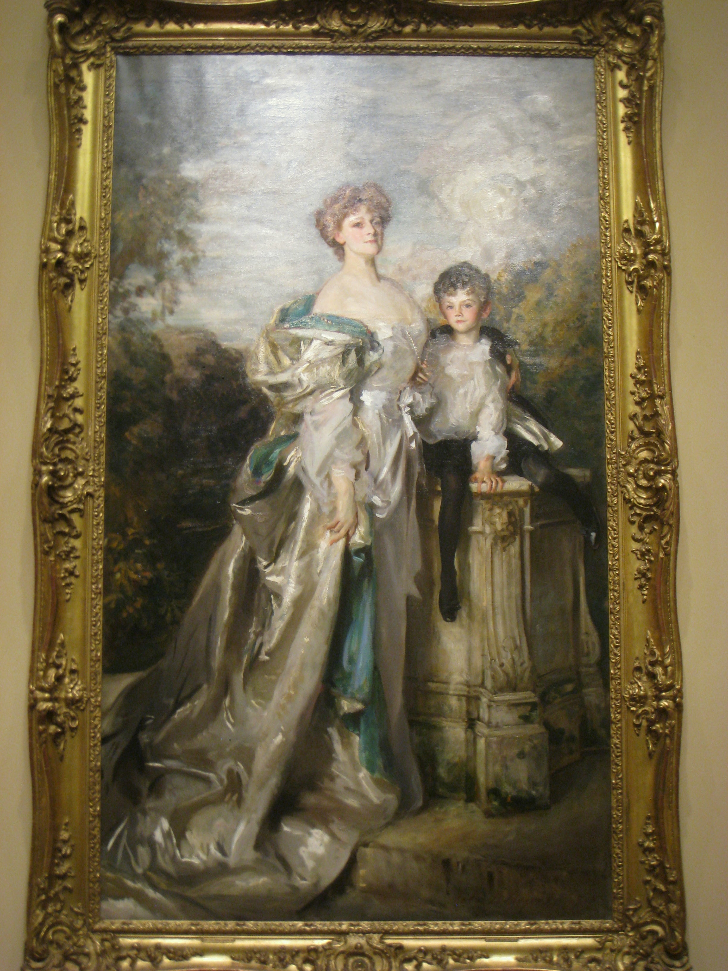 Reproduction du tableau « Portrait de Lady Warwick et de son fils - John Singer Sargent » par Alpha Reproduction en peinture à l’huile