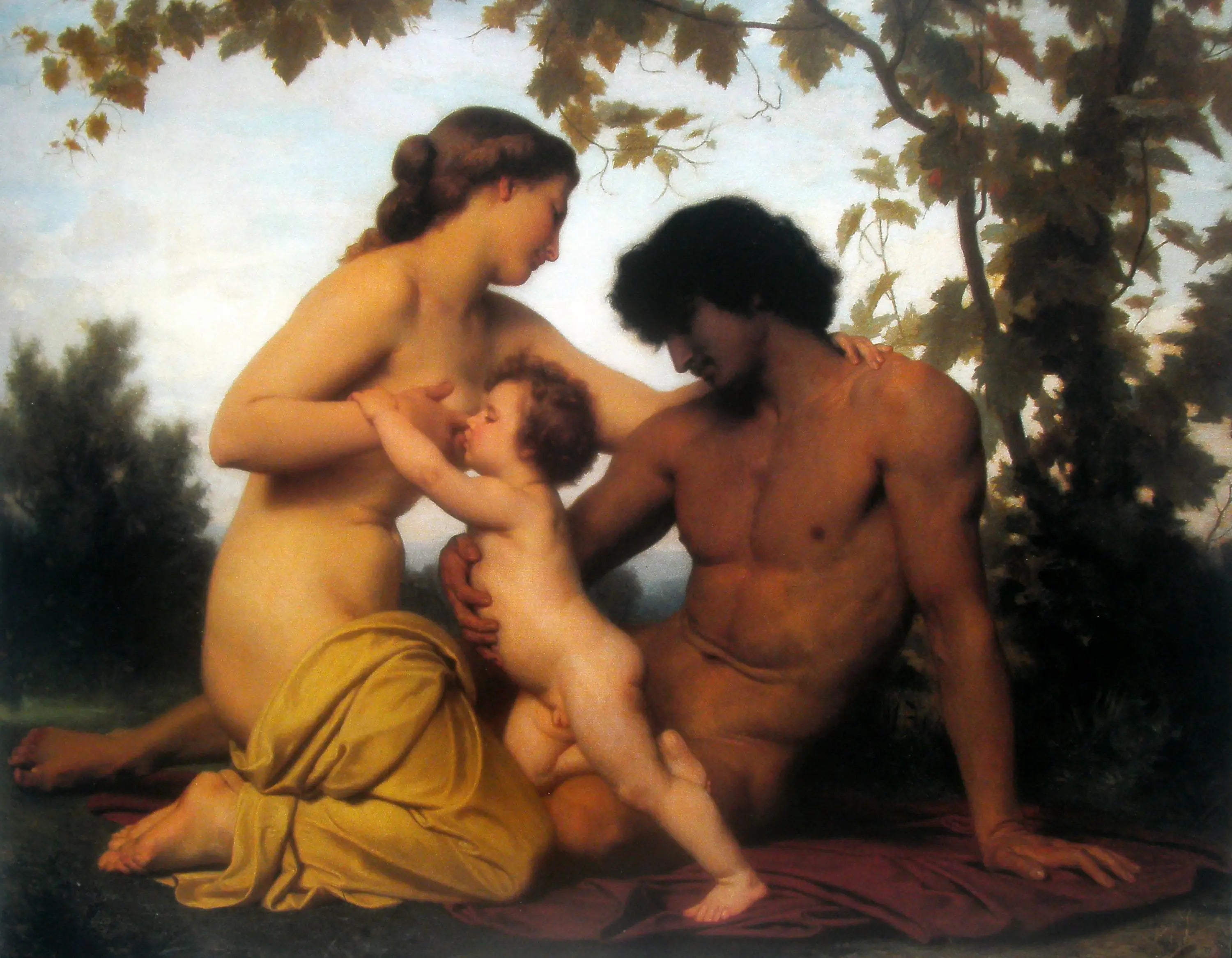Reproduction du tableau « L'Âge d'Or - Bouguereau » par Alpha Reproduction en peinture à l’huile