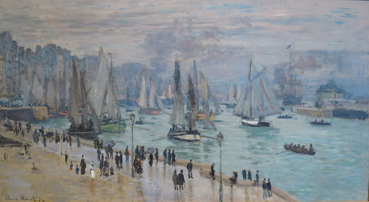 🌊 לה האבר סירות דיג יוצאות מהנמל קלוד מונה (1874)