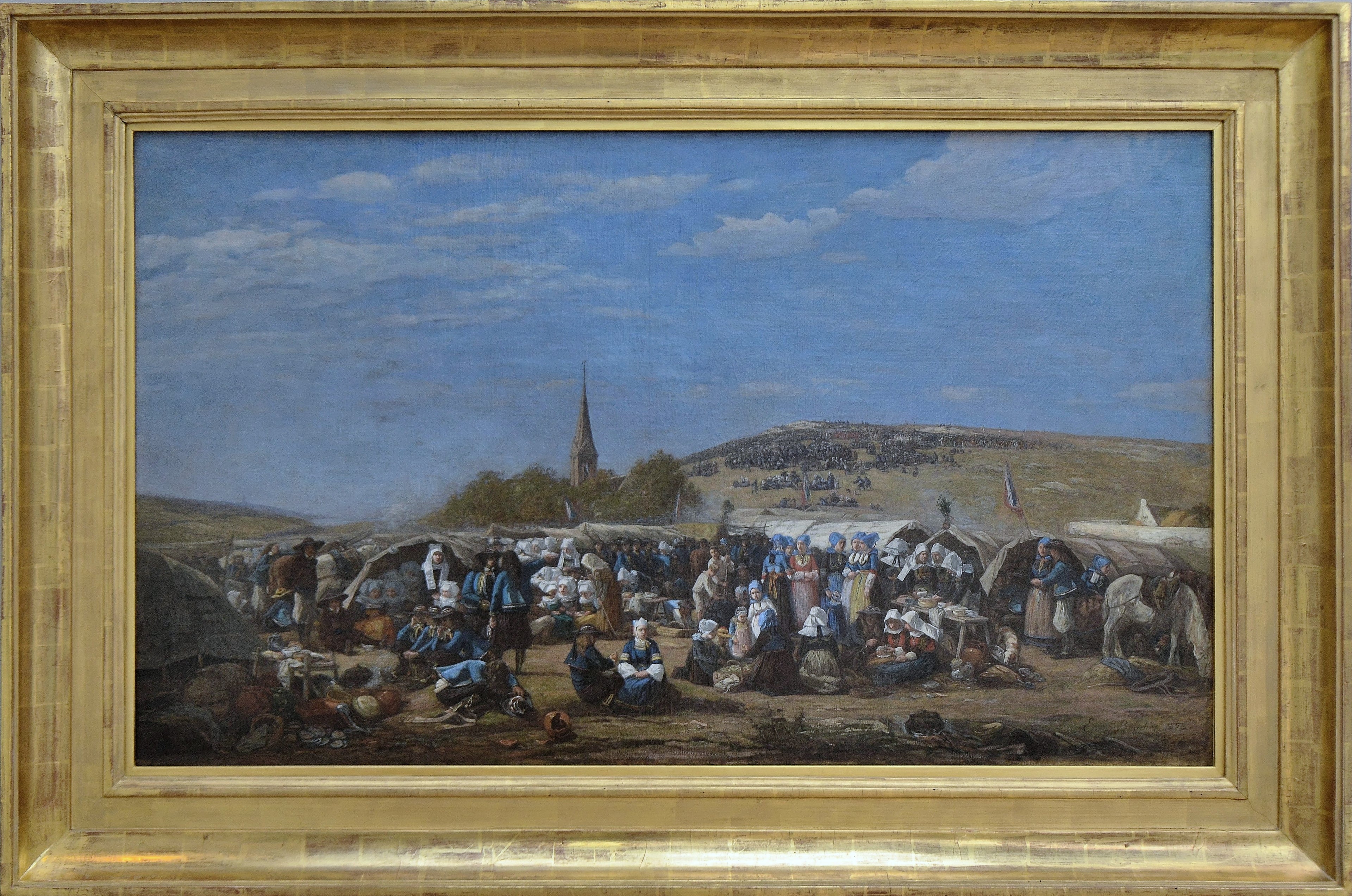 Reproduction du tableau « Le Pardon de Sainte-Anne-La-Palud - Eugène Boudin » par Alpha Reproduction en peinture à l’huile