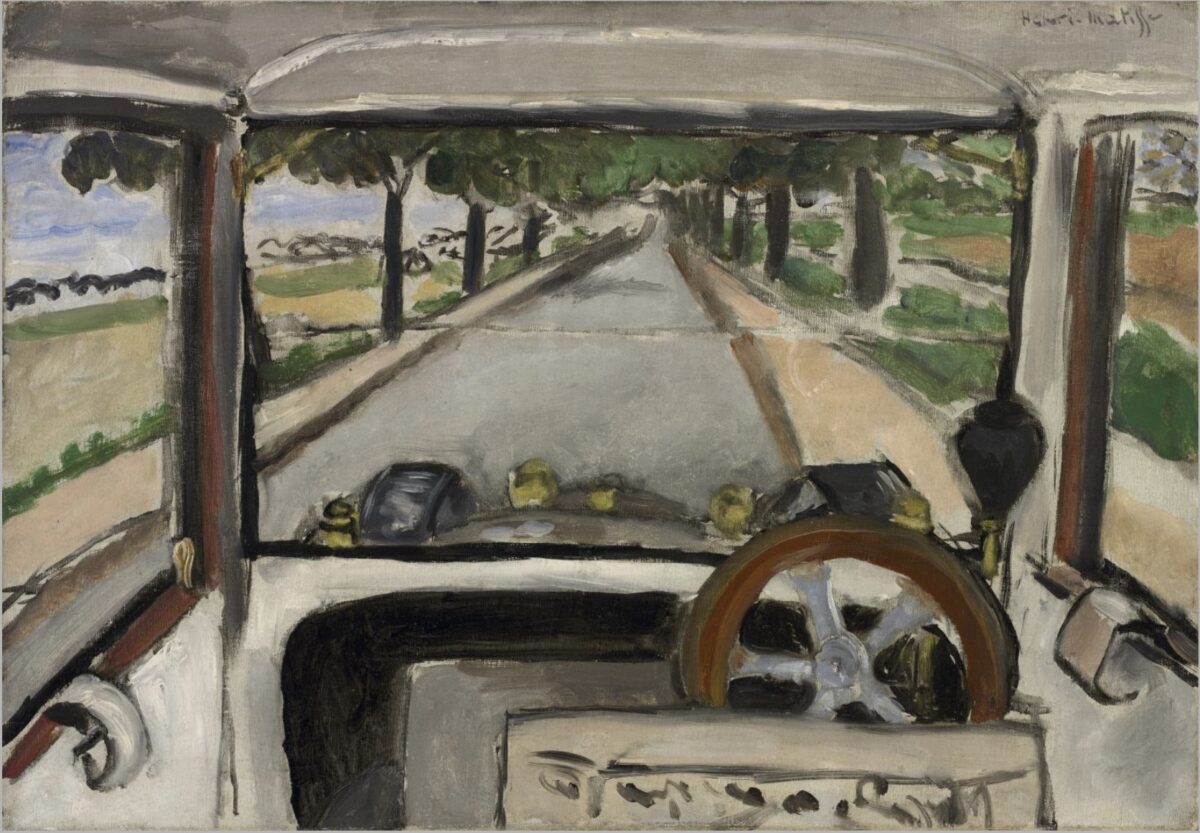 Reproduction du tableau « Le Pare-brise, sur la route de Villacoublay - Henri Matisse » par Alpha Reproduction en peinture à l’huile