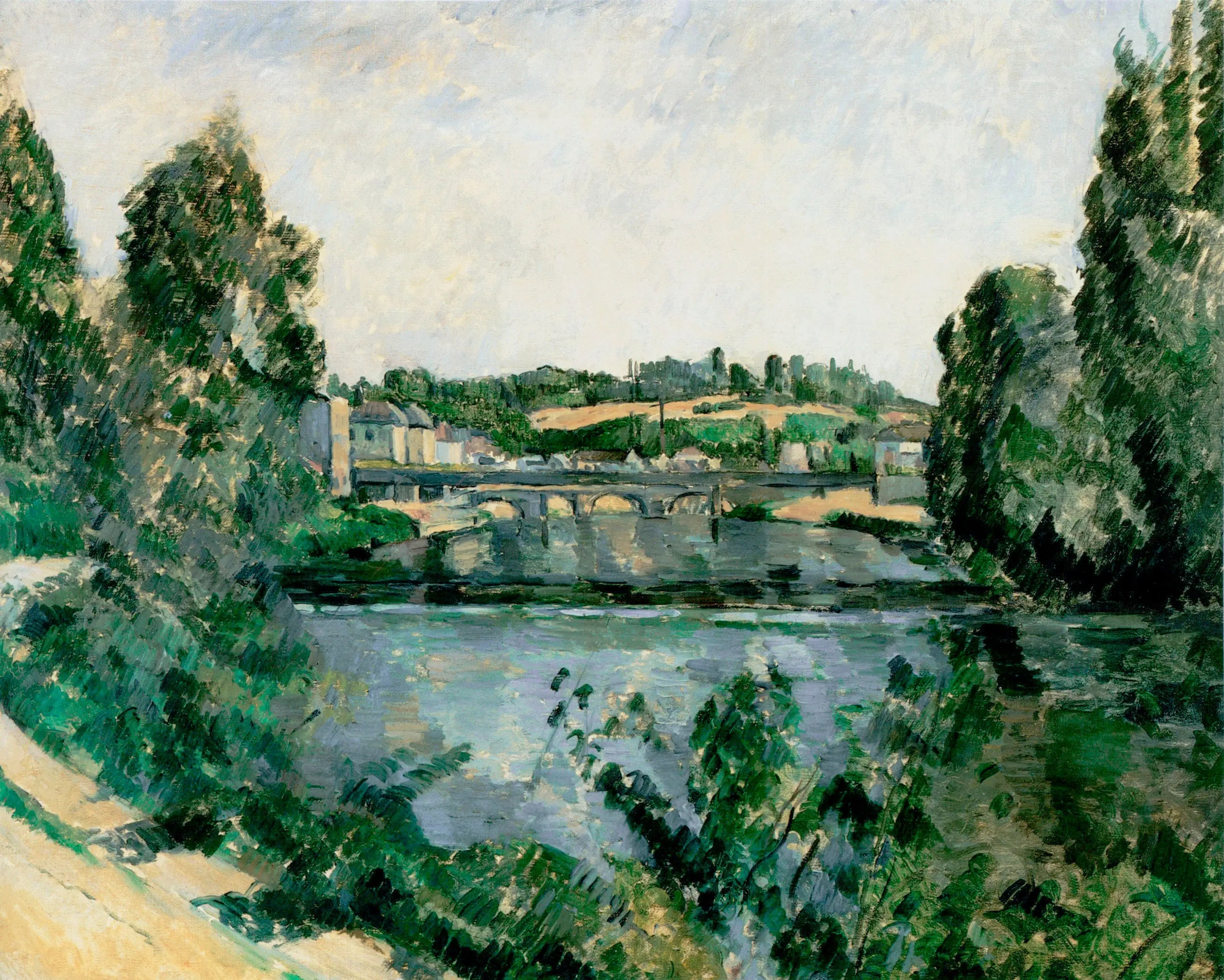 Reproduction du tableau « Le Pont et le déversoir à Pontoise - Paul Cézanne » par Alpha Reproduction en peinture à l’huile