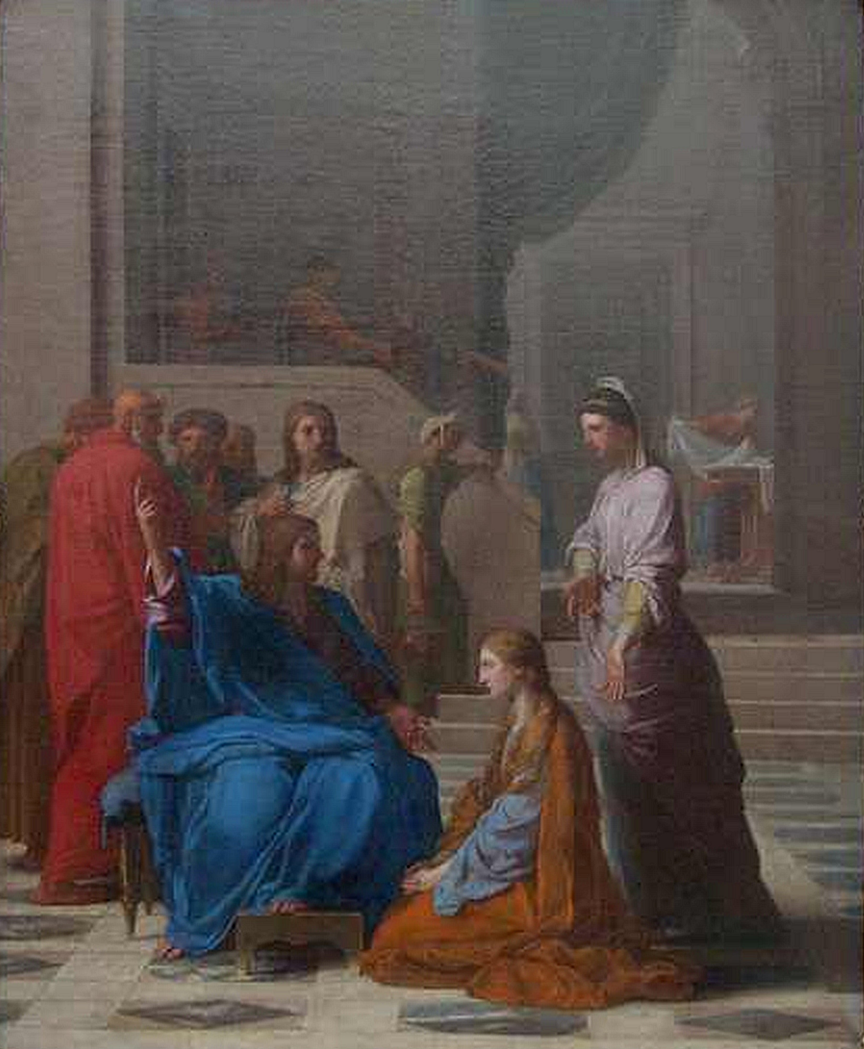 Jésus chez Marthe et Marie - Eustache Le Sueur