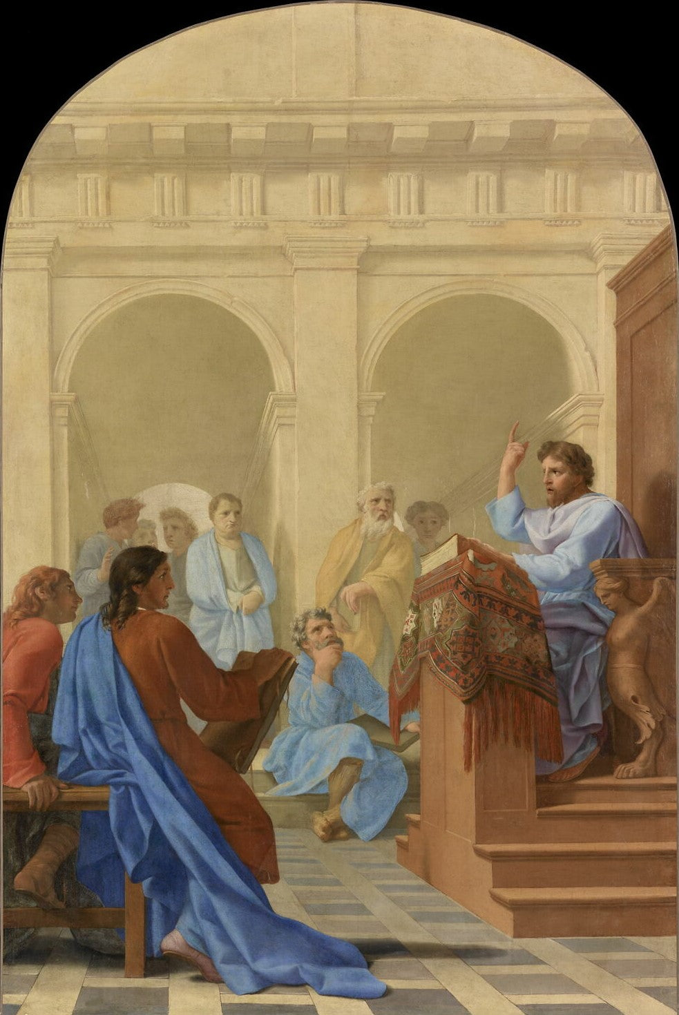 Saint Bruno enseigne la théologie dans les écoles de Reims - Eustache Le Sueur