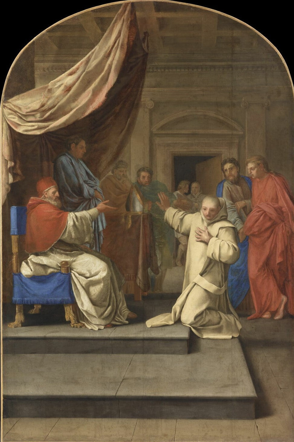 Saint Bruno refuse l'archevêché de Reggio que lui offre Urbain II - Eustache Le Sueur