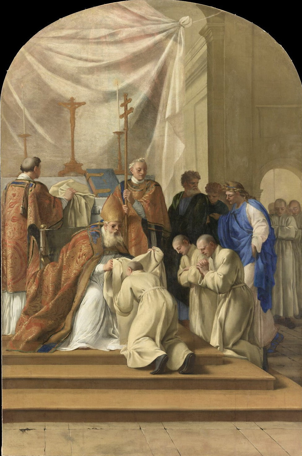 Saint Bruno prend l'habit monastique - Eustache Le Sueur
