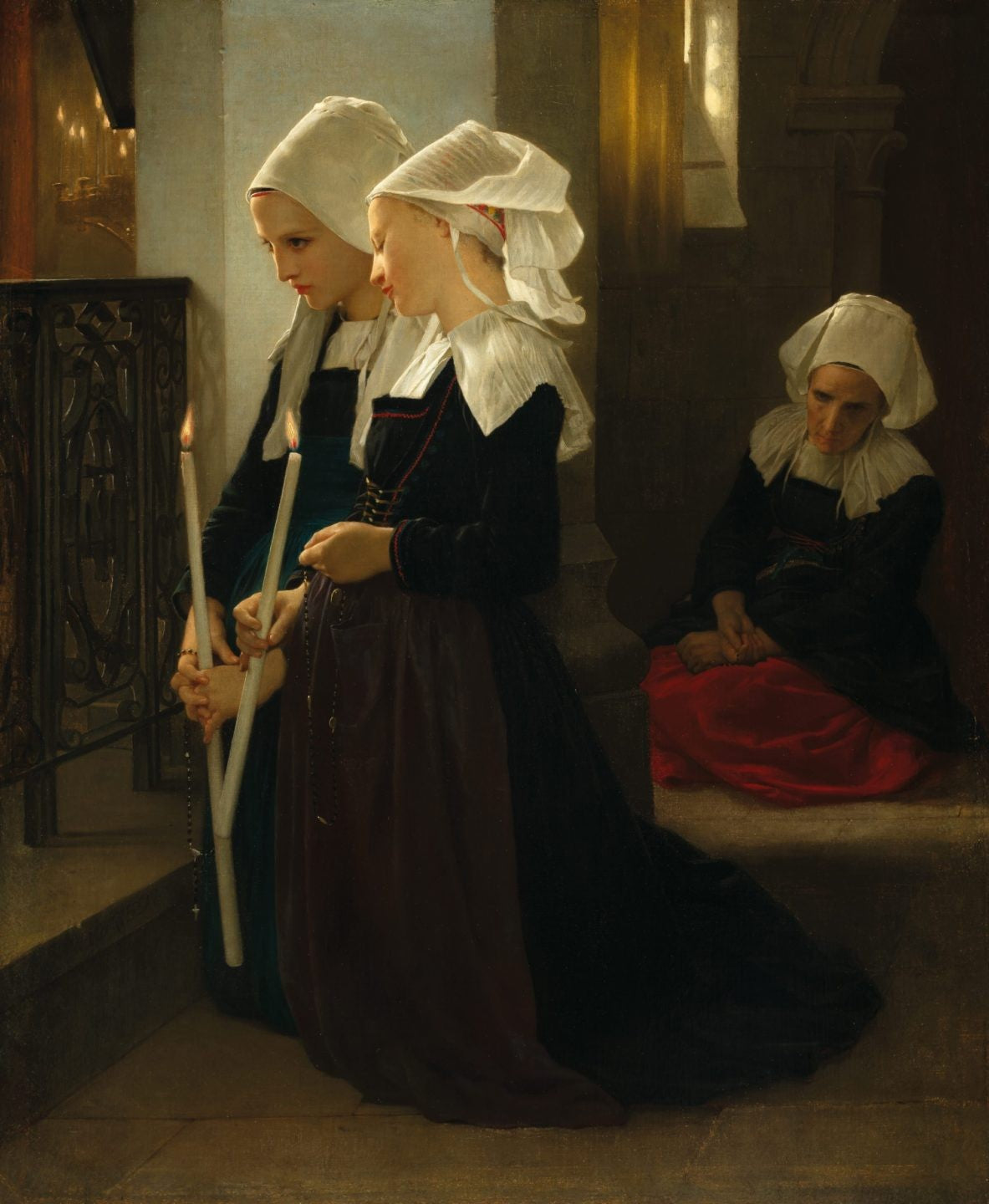 Reproduction du tableau « Le Vœu de Sainte-Anne d'Auray - Bouguereau » par Alpha Reproduction en peinture à l’huile