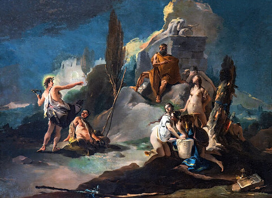 Reproduction du tableau « Le jugement de Midas - Giovanni Battista Tiepolo » par Alpha Reproduction en peinture à l’huile