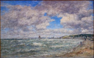 Reproduction du tableau « Le Rivage de Deauville - Eugène Boudin » par Alpha Reproduction en peinture à l’huile