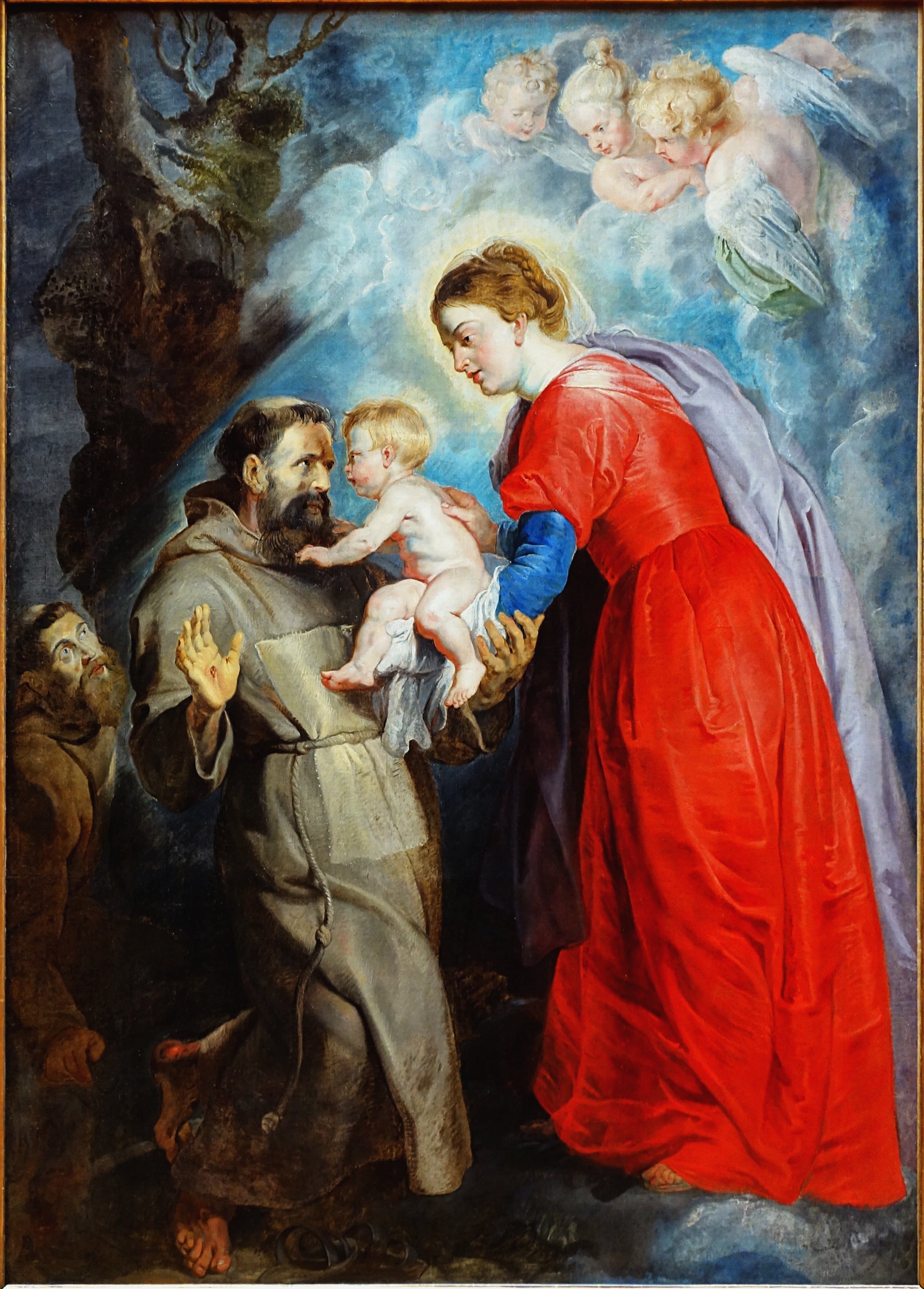 Saint François recevant l'enfant Jésus des mains de la Vierge - Peter Paul Rubens