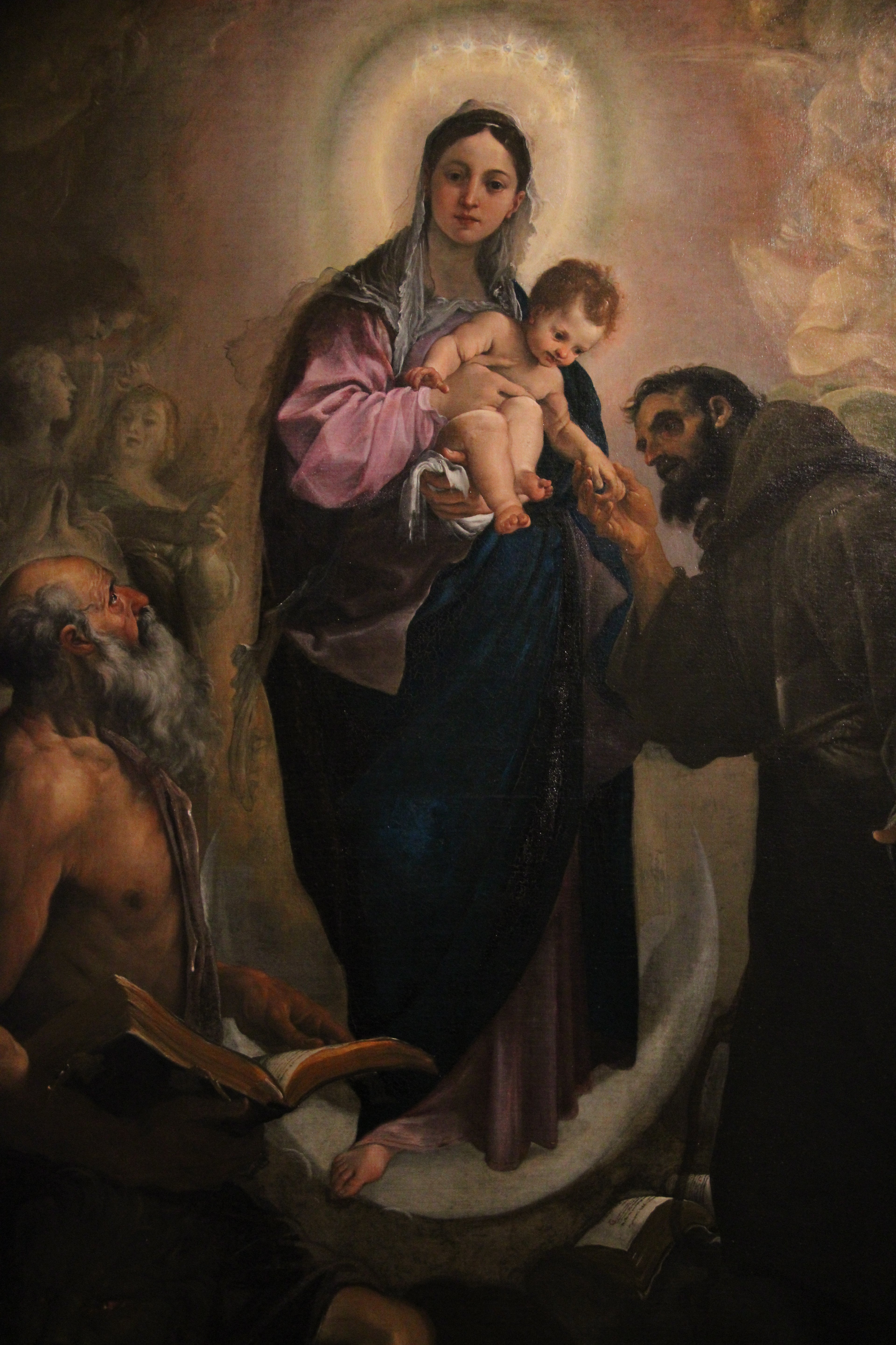 Madonna degli Scalzi avec les saints François et Jérôme - Ludovico Carracci