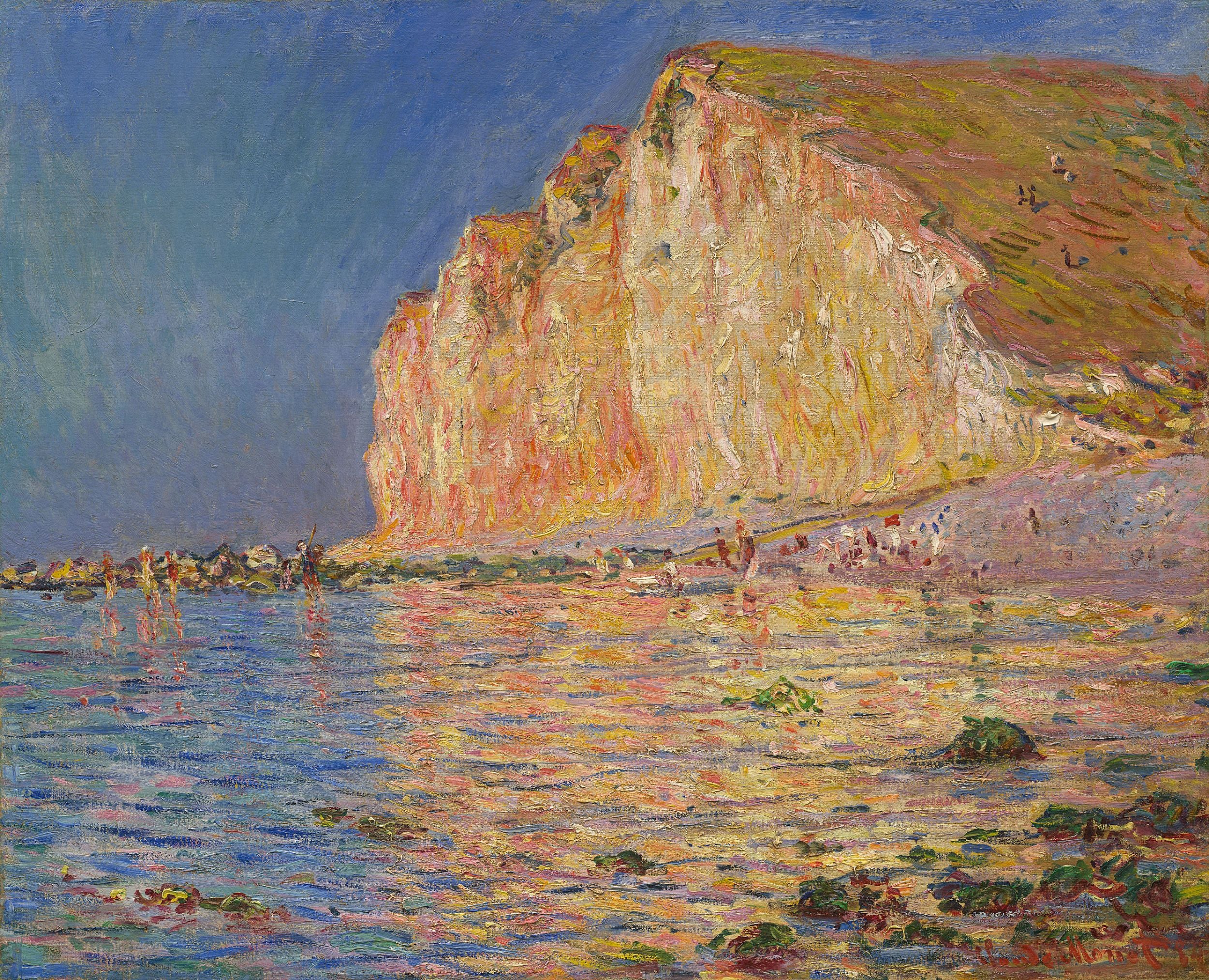 Reproduction du tableau « Marée basse aux Petites-Dalles - Claude Monet » par Alpha Reproduction en peinture à l’huile
