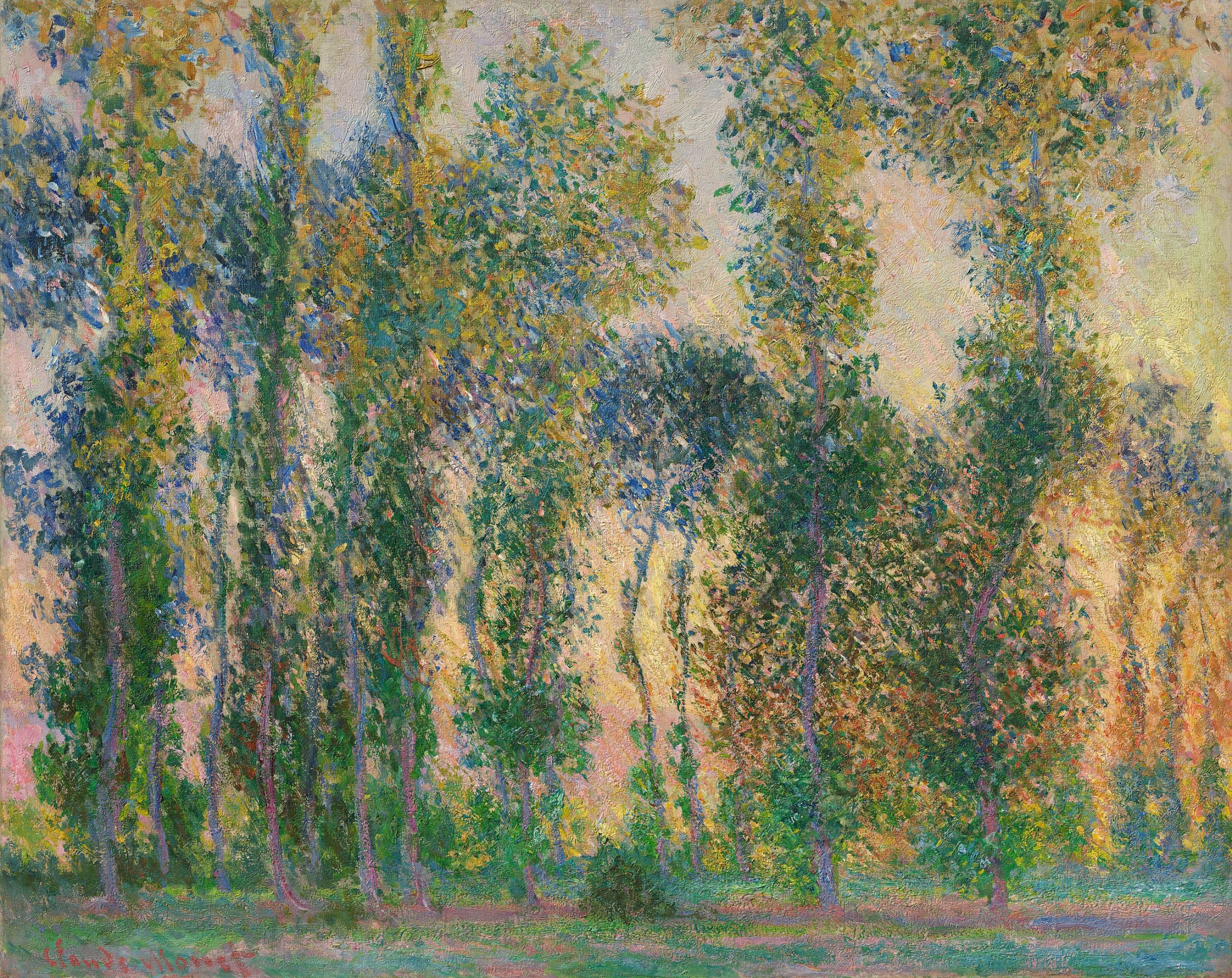 Reproduction du tableau « Peupliers à Giverny - Claude Monet » par Alpha Reproduction en peinture à l’huile