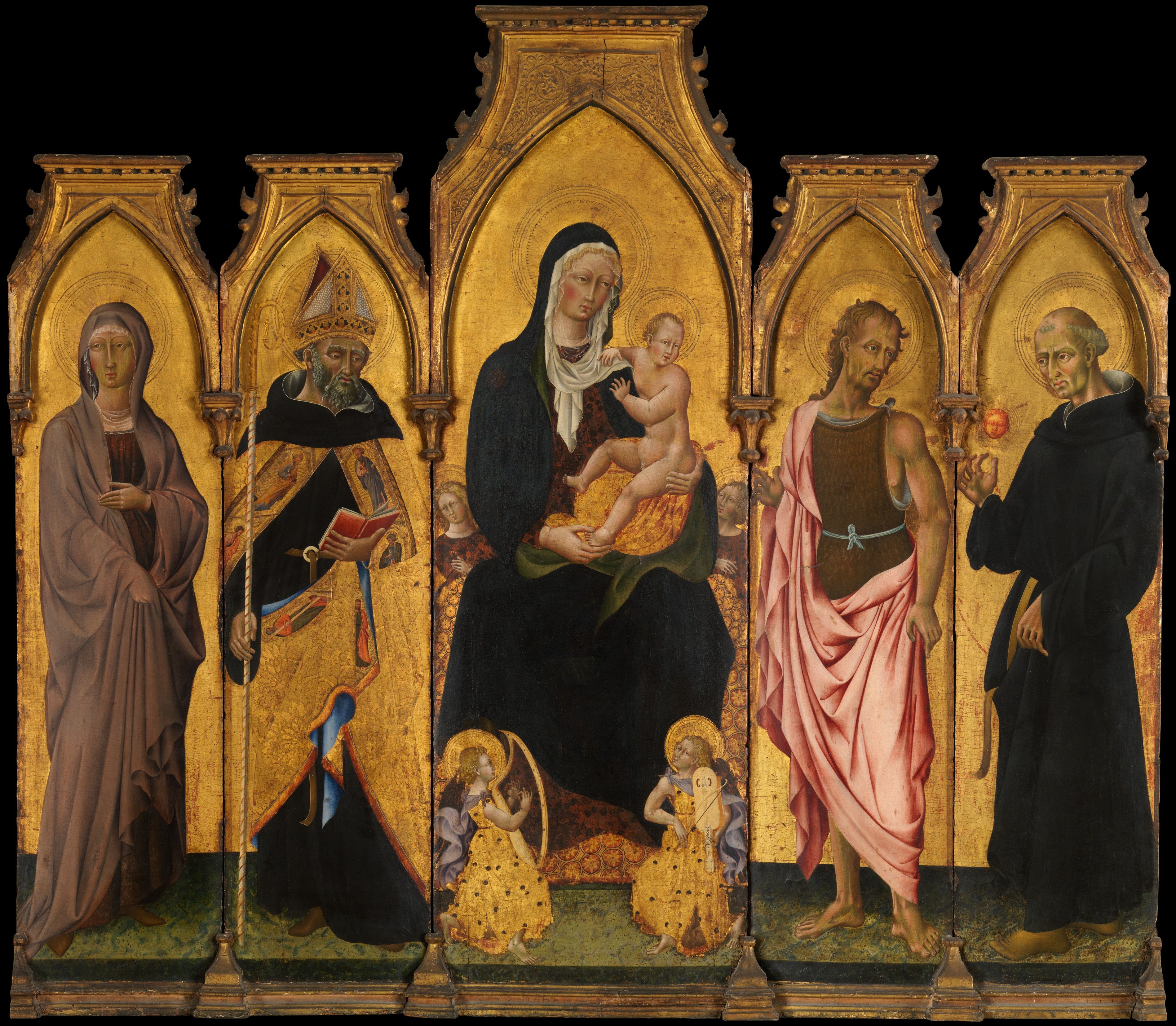 Vierge à l'Enfant avec des saints - Giovanni di Paolo