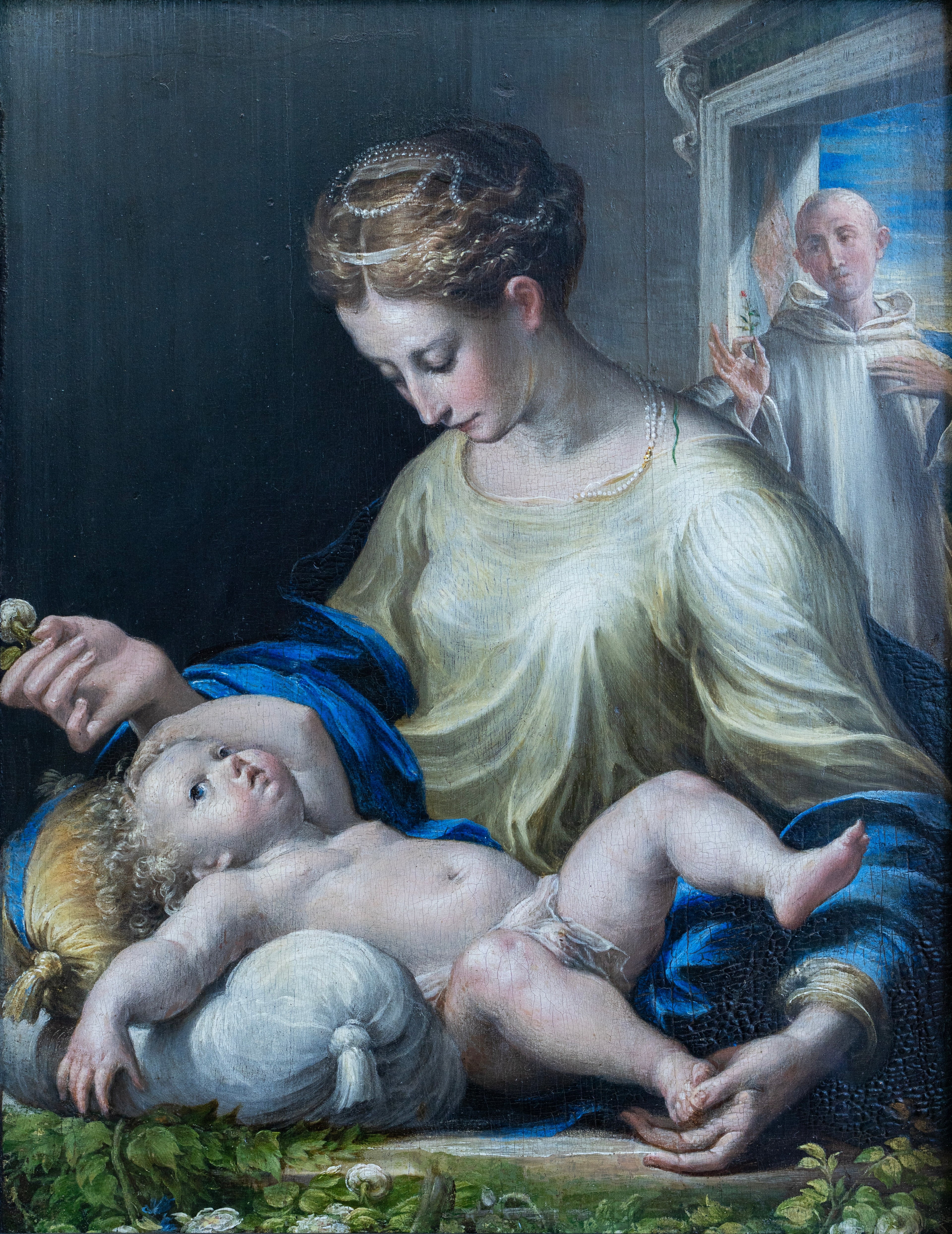 La Vierge à l'Enfant et un moine - Parmigianino - Parmigianino