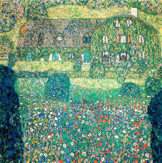 🏡🌼 בית כפרי על אטרזה – גוסטב קלימט (בערך 1914–1915)