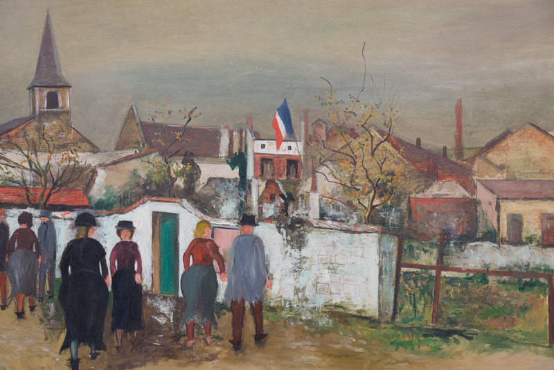 La Mairie au drapeau - Maurice Utrillo