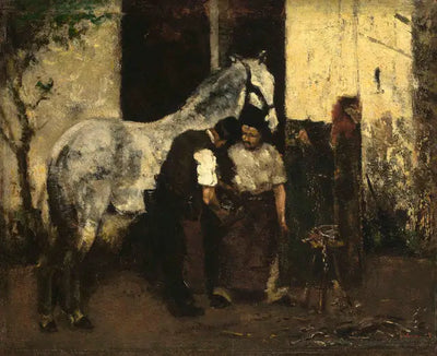 Le maréchal-ferrant - Max Liebermann - Alpha Reproduction