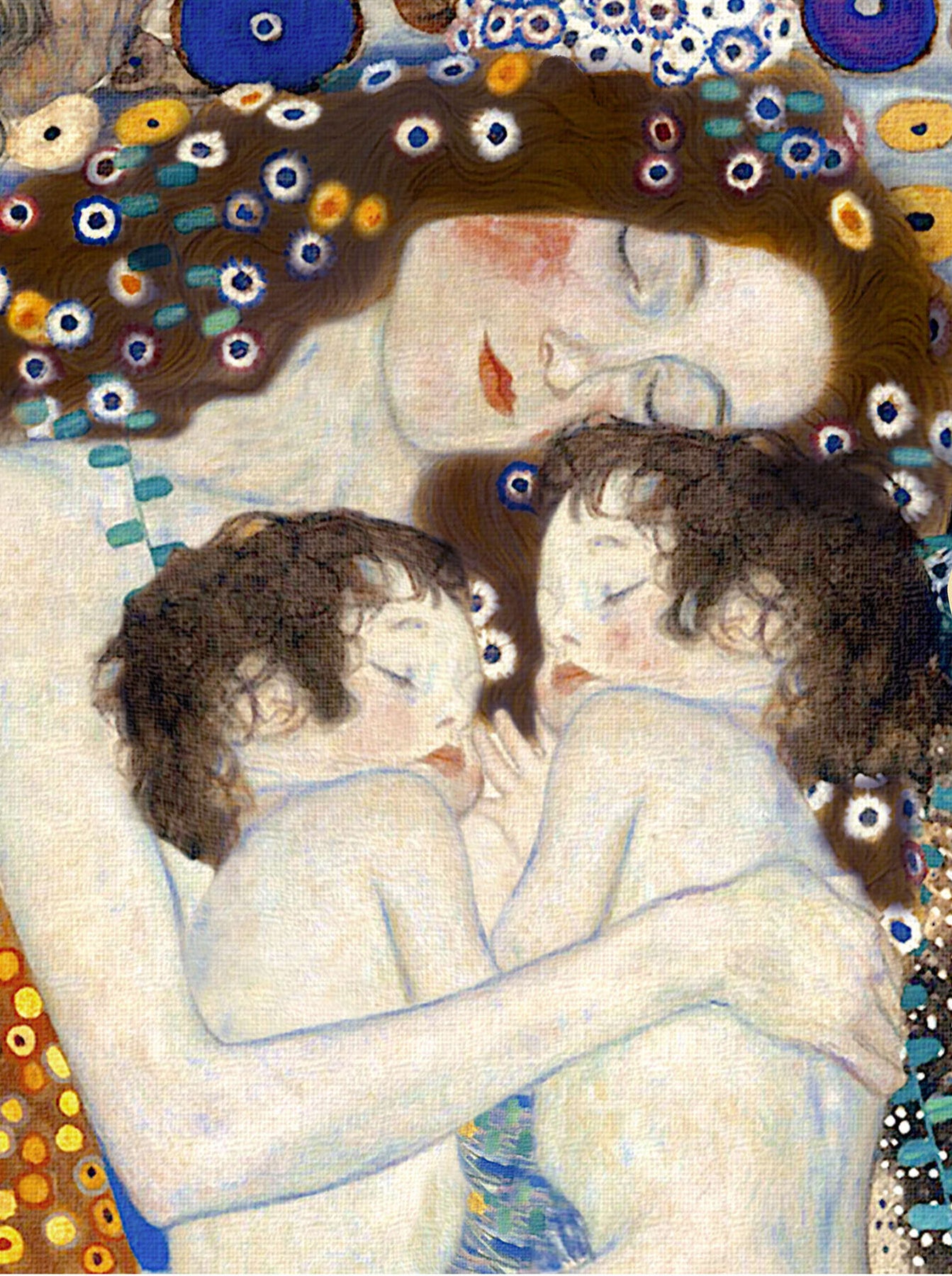 👩‍👧‍👦 אם וילדים – גרסה קלה (פרט II מתוך Les Trois Âges de la Femme) – גוסטב קלימט (1905)