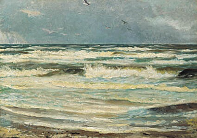 Mouettes à Skagen Sønderstrand. - Michael Peter Ancher - Alpha Reproduction
