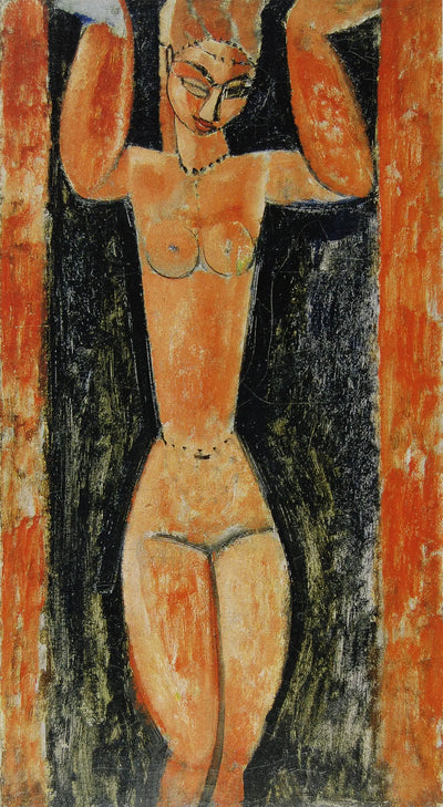 Reproduction du tableau « Cariatide - Amedeo Modigliani » par Alpha Reproduction en peinture à l’huile