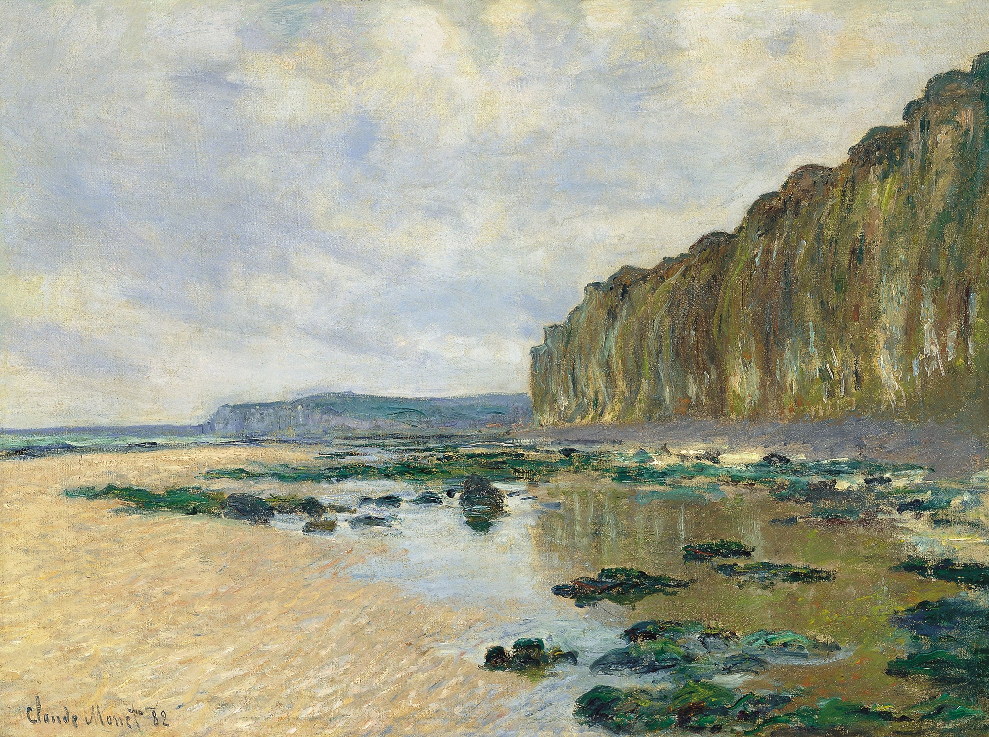 Reproduction du tableau « Marée basse devant Varengeville - Claude Monet » par Alpha Reproduction en peinture à l’huile