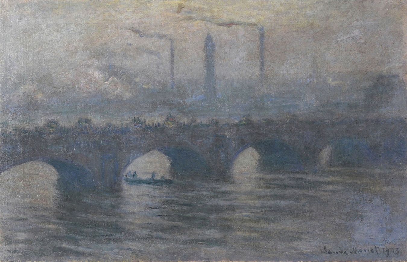 Reproduction du tableau « Le pont de Waterloo, temps gris - Claude Monet » par Alpha Reproduction en peinture à l’huile