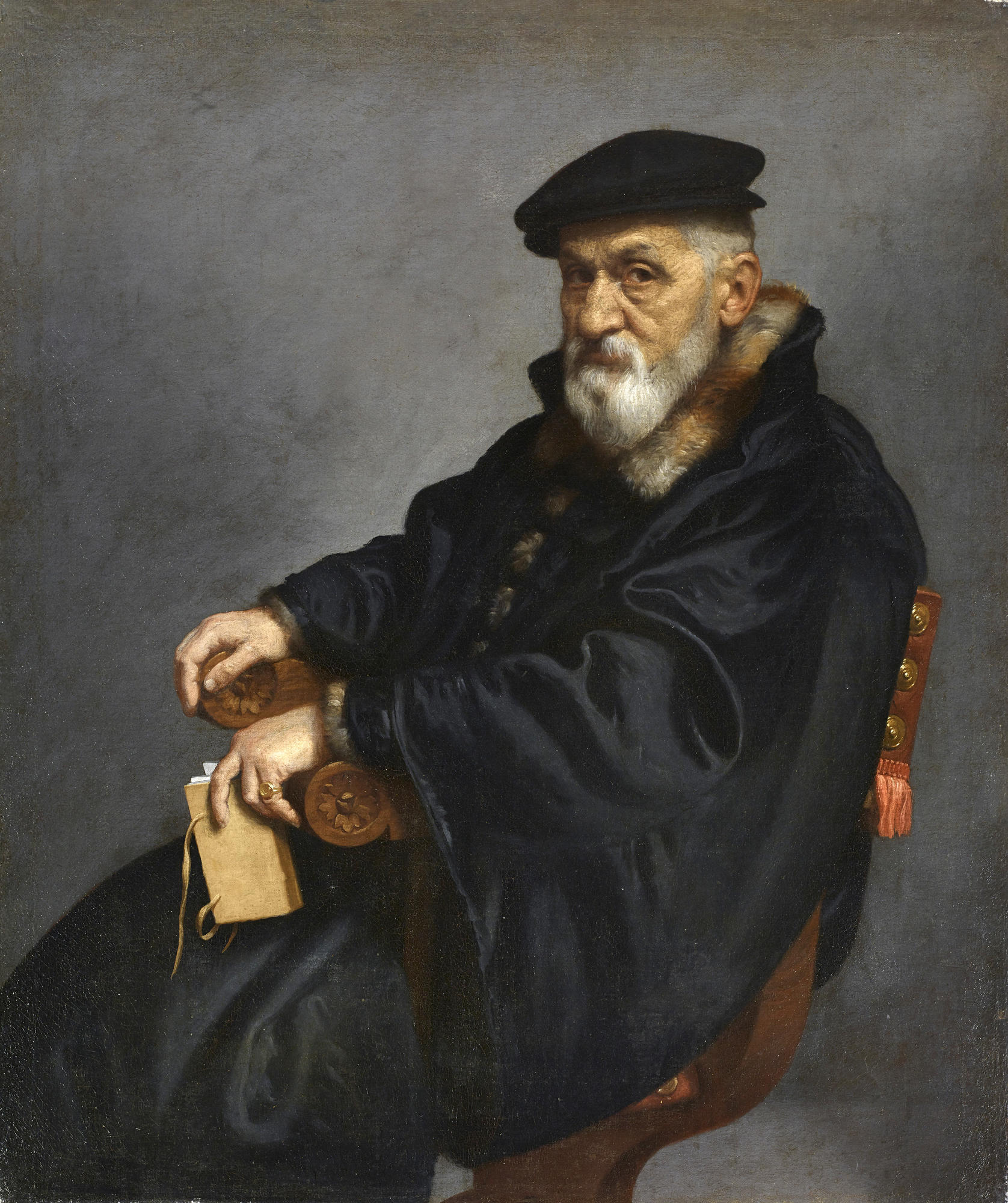 Portrait d'un vieil homme assis - Giovanni Battista Moroni