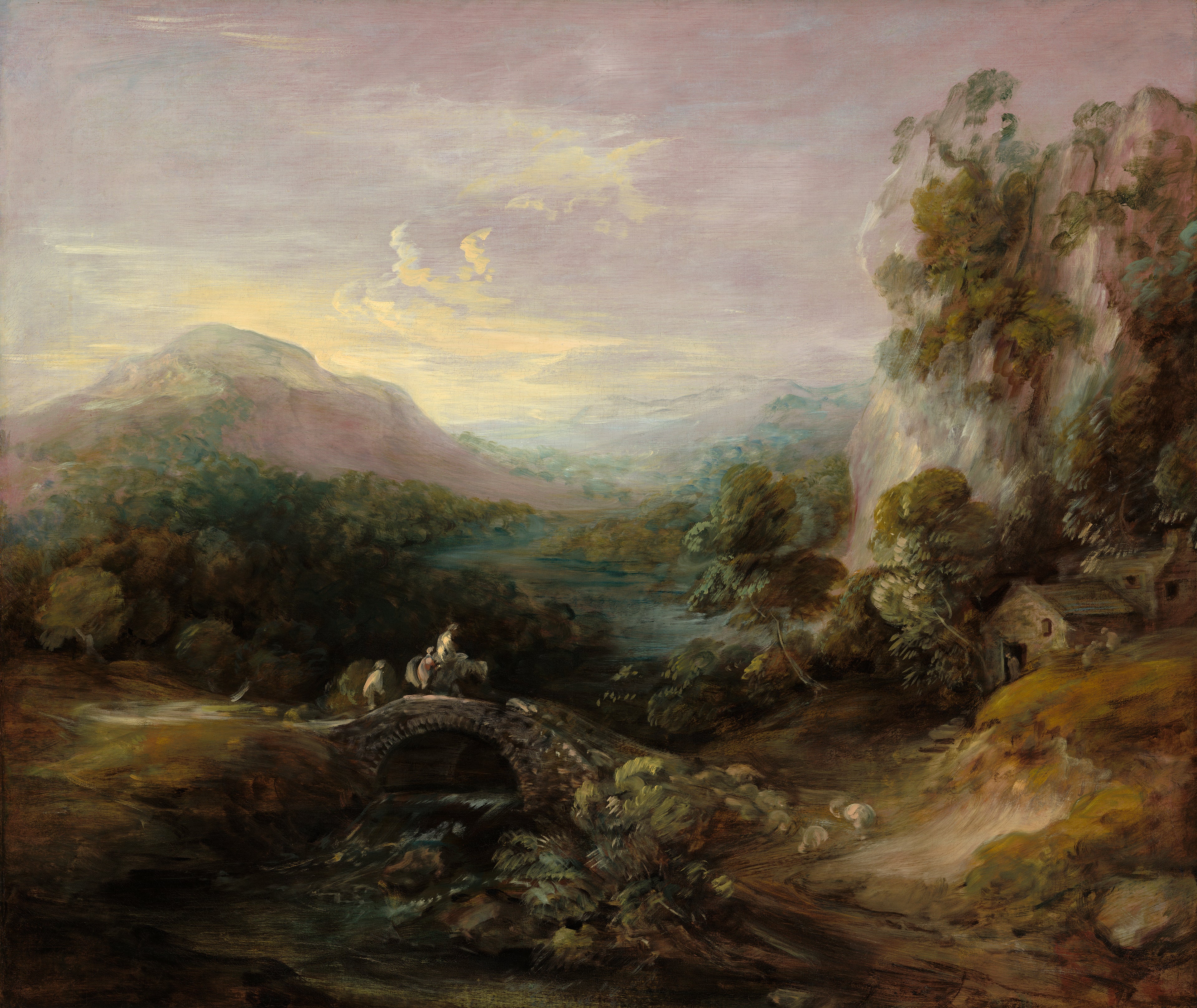 Paysage de montagne avec pont - Thomas Gainsborough