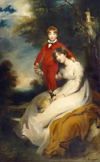מר קלר שטלוסון, née סבין רובארץ (1775-1814), ובנו, קלר שטלוסון (1797-1856) - תומאס לורנס