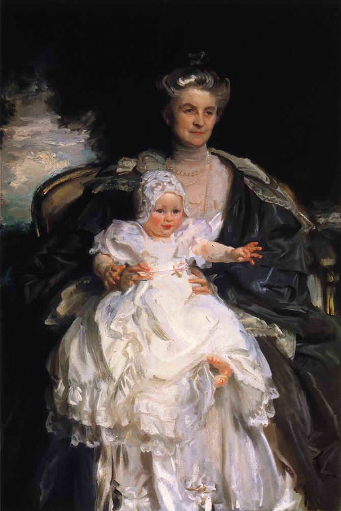 Reproduction du tableau « Mme Henry Phipps et son petit-fils Winston - John Singer Sargent » par Alpha Reproduction en peinture à l’huile