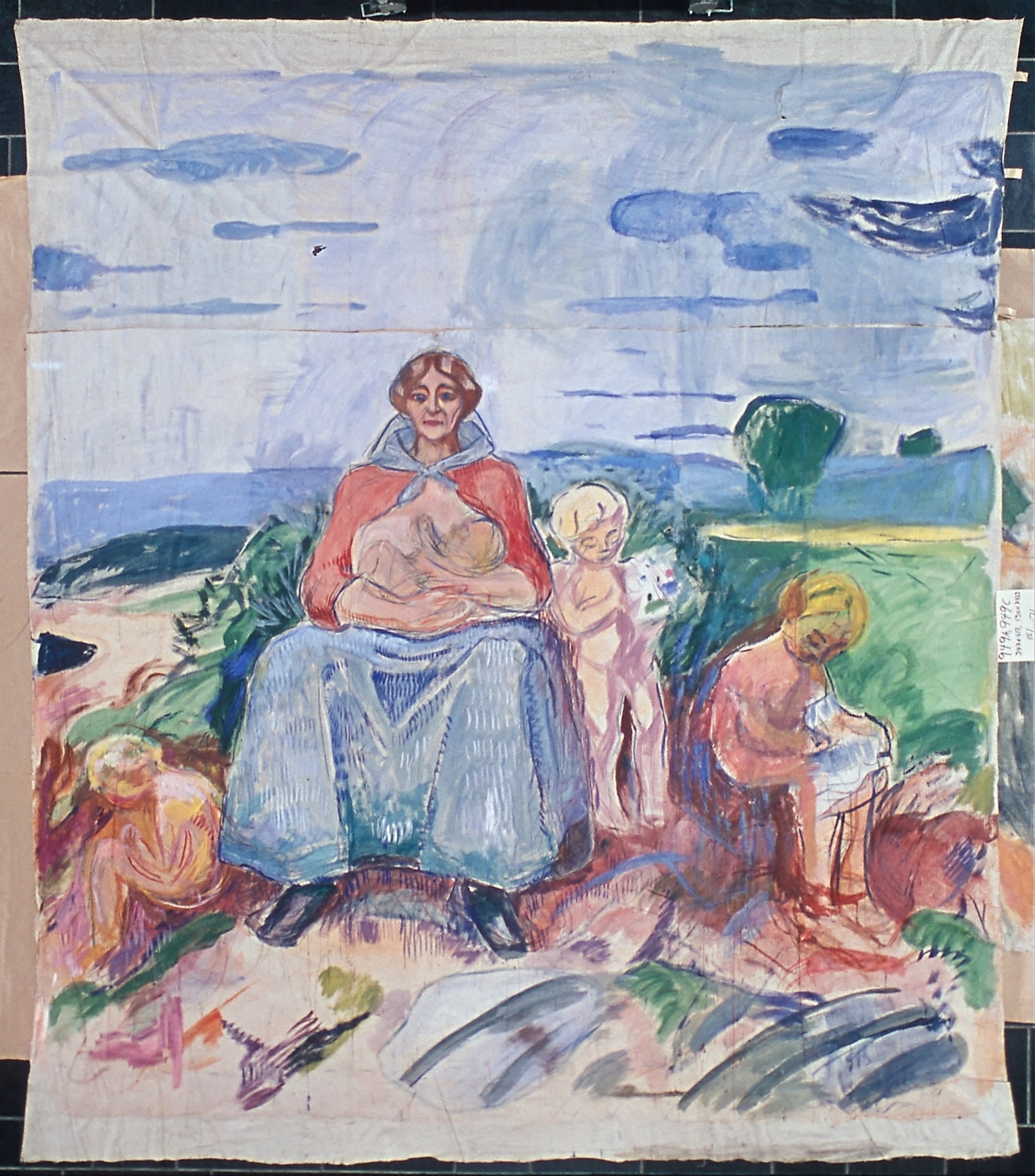 Reproduction du tableau « Alma Mater : partie centrale - Edvard Munch » par Alpha Reproduction en peinture à l’huile