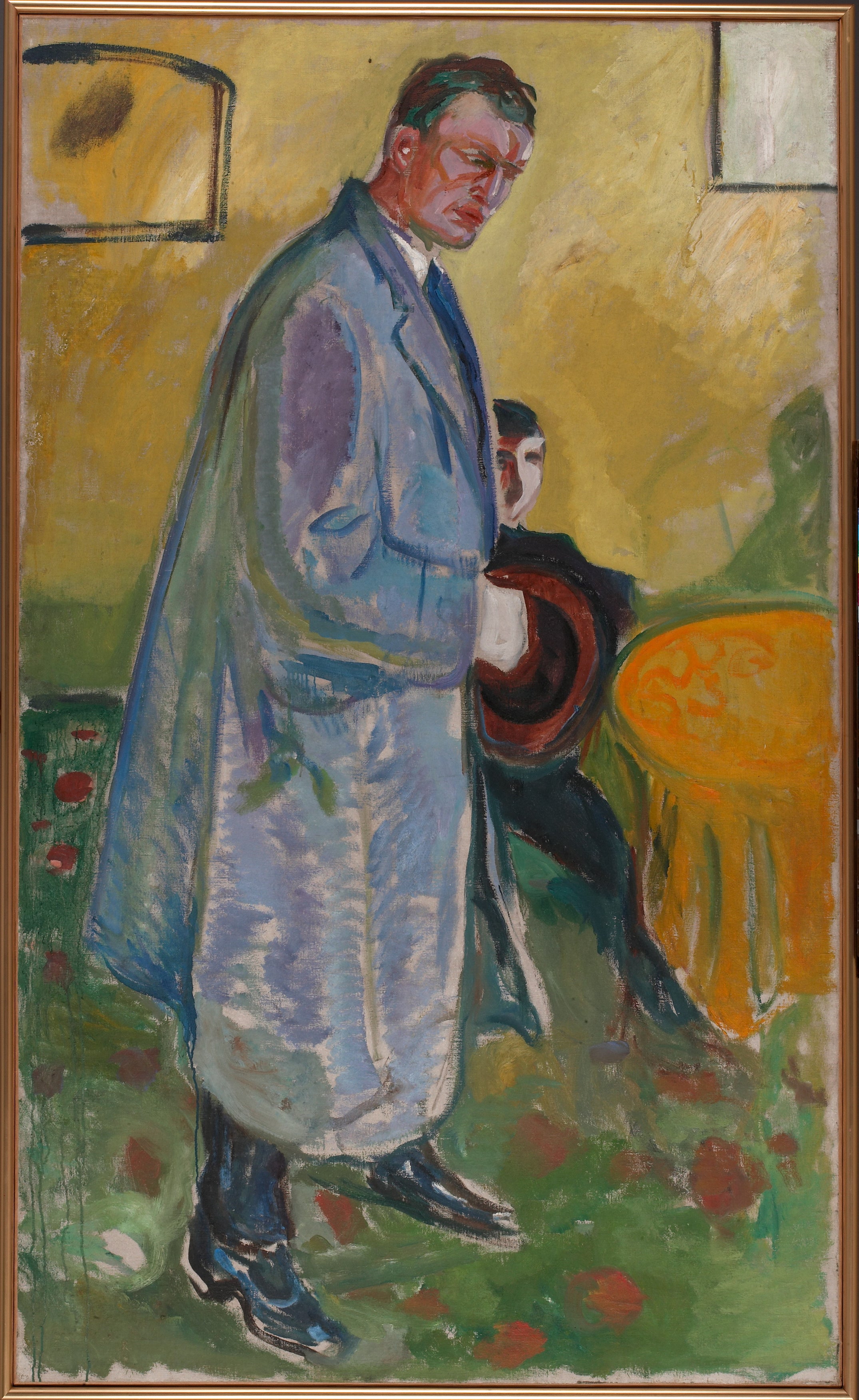 Reproduction du tableau « Autoportrait au chapeau et au pardessus - Edvard Munch » par Alpha Reproduction en peinture à l’huile