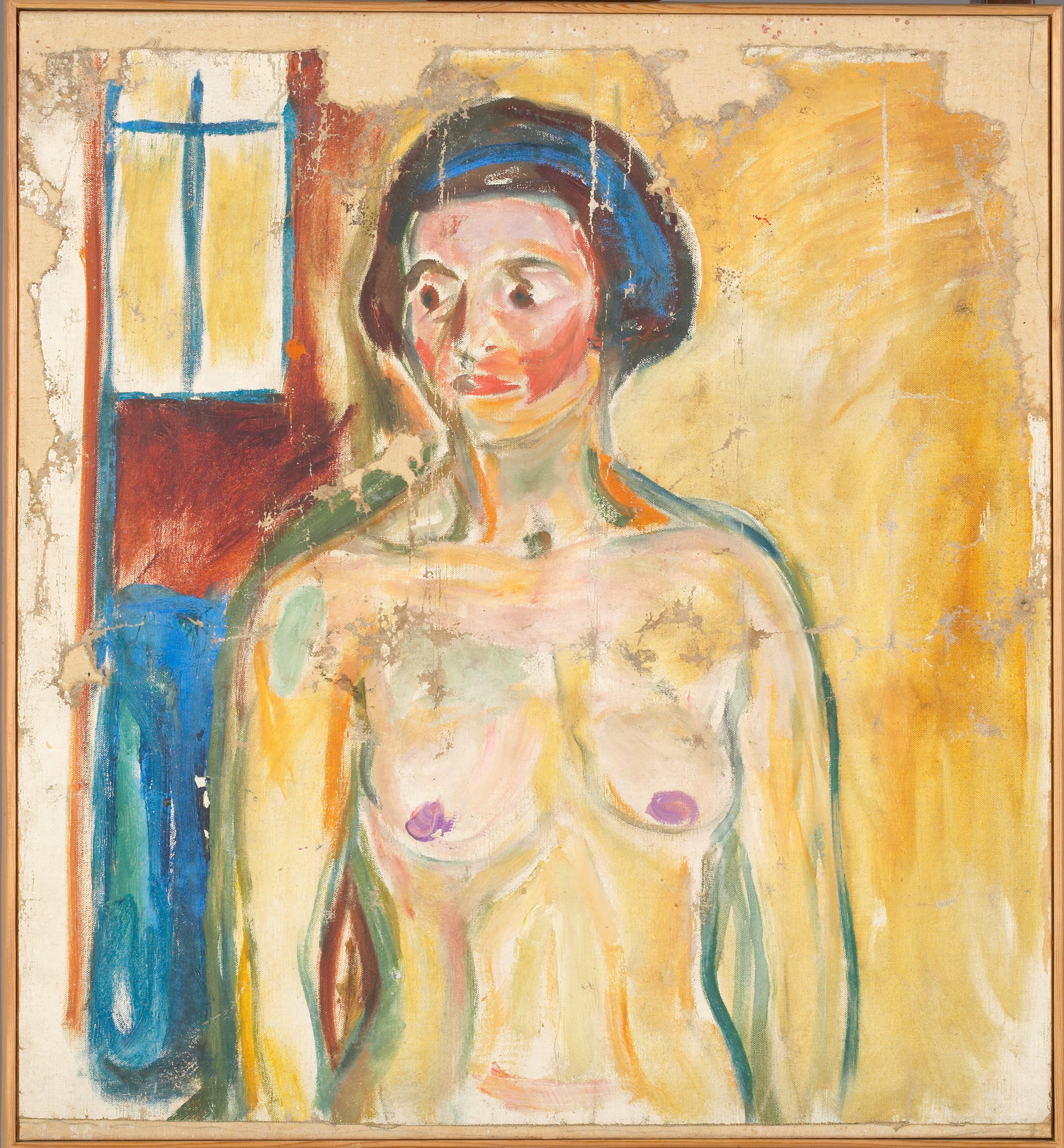 Reproduction du tableau « Nu debout : demi-portrait - Edvard Munch » par Alpha Reproduction en peinture à l’huile